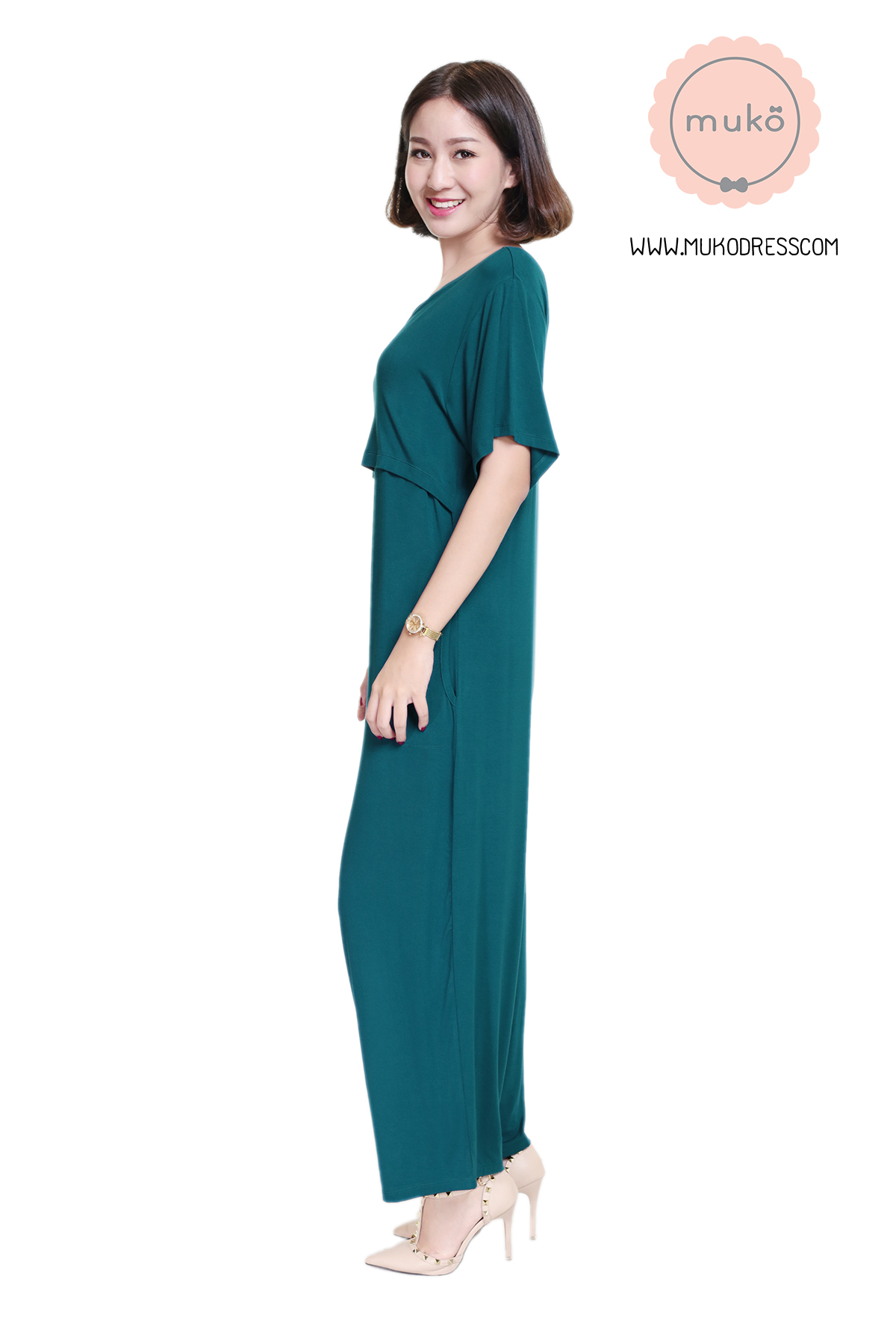 Muko Kathleen จัมพ์สูท เปิดให้นม คลุมท้อง JS03-006 ฟ้าทะเล Muko Kathleen จัมพ์สูท เปิดให้นม คลุมท้อง JS03-006 ฟ้าทะเล