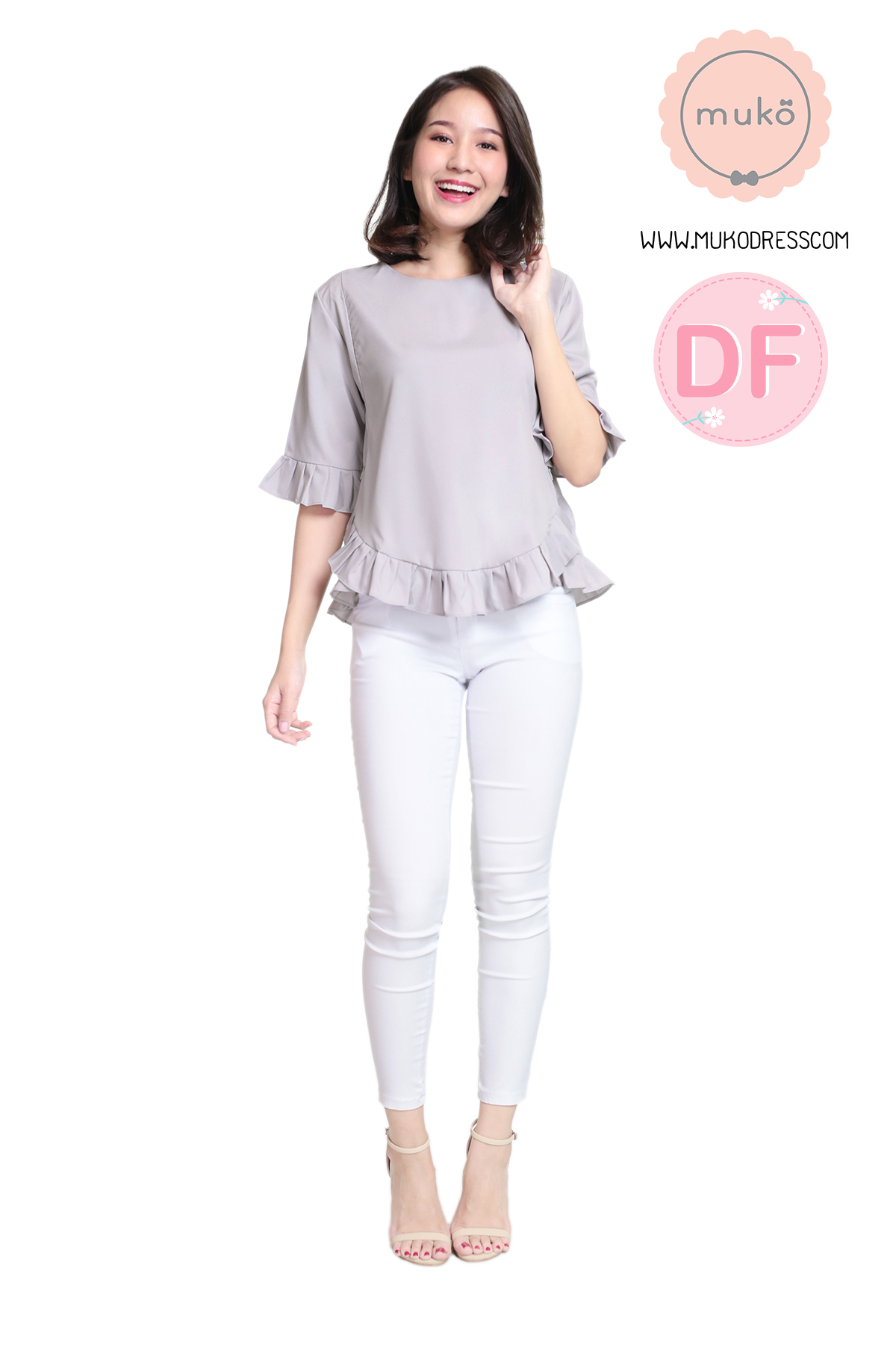 Muko Queens เสื้อให้นม คลุมท้อง BSL09-005DF สีเทาอ่อน Muko Queens เสื้อให้นม คลุมท้อง BSL09-005DF สีเทาอ่อน