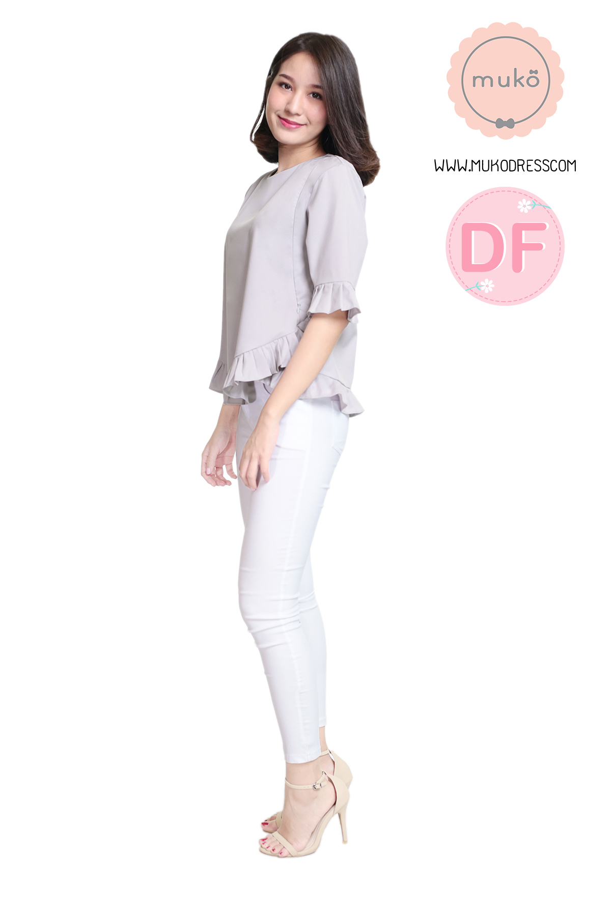 Muko Queens เสื้อให้นม คลุมท้อง BSL09-005DF สีเทาอ่อน Muko Queens เสื้อให้นม คลุมท้อง BSL09-005DF สีเทาอ่อน