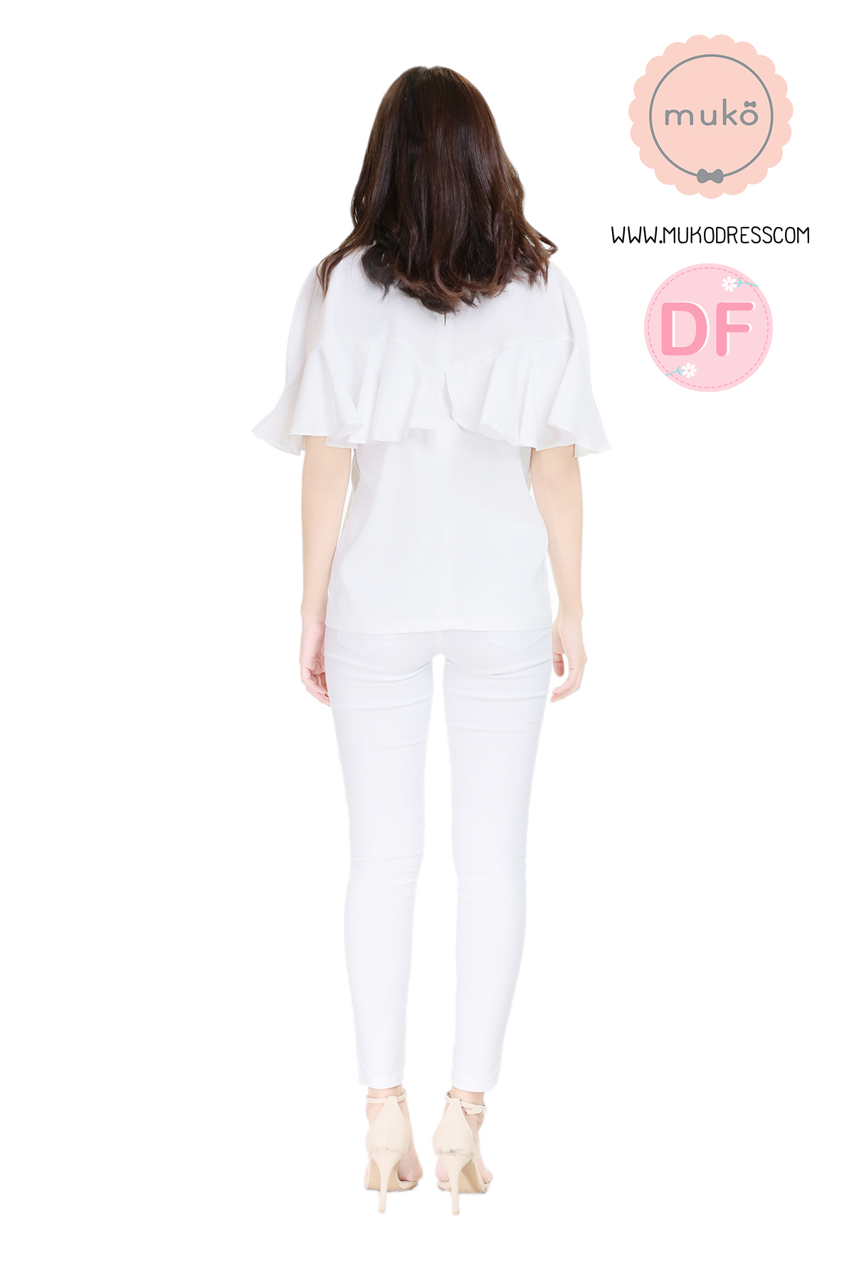 Muko Queen-B เสื้อเปิดให้นม BSL11-010DF ขาว Muko Queen-B เสื้อเปิดให้นม BSL11-010DF ขาว