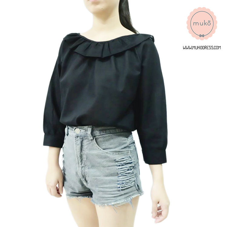 Muko BeHers เสื้อเปิดให้นม BSL16-008 แขนคอระบาย