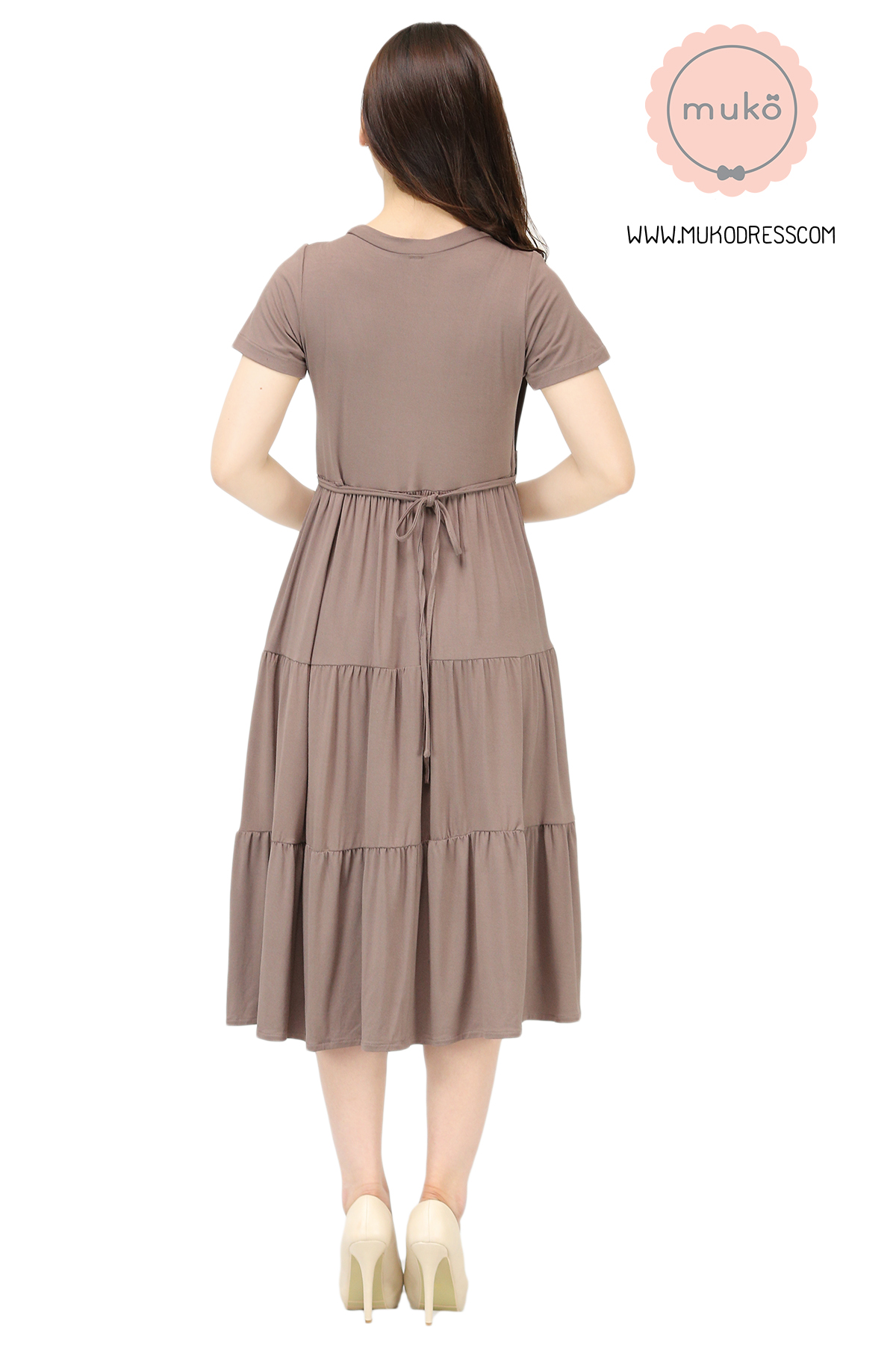 Muko Betty เดรสให้นม ชุดคลุมท้อง DR06-005 น้ำตาลเข้ม Muko Betty เดรสให้นม ชุดคลุมท้อง DR06-005 น้ำตาลเข้ม