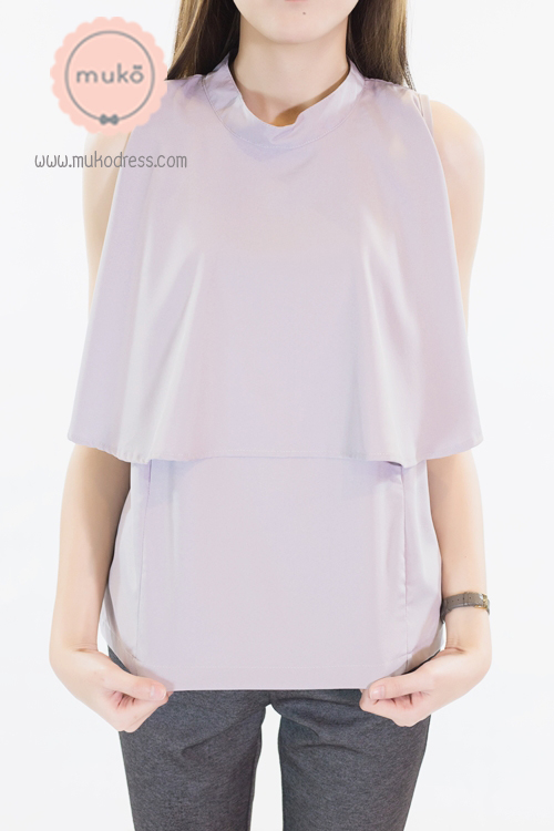 Muko Bryony   เสื้อเปิดใหนม  Bryony  เทา  BSL04-004
