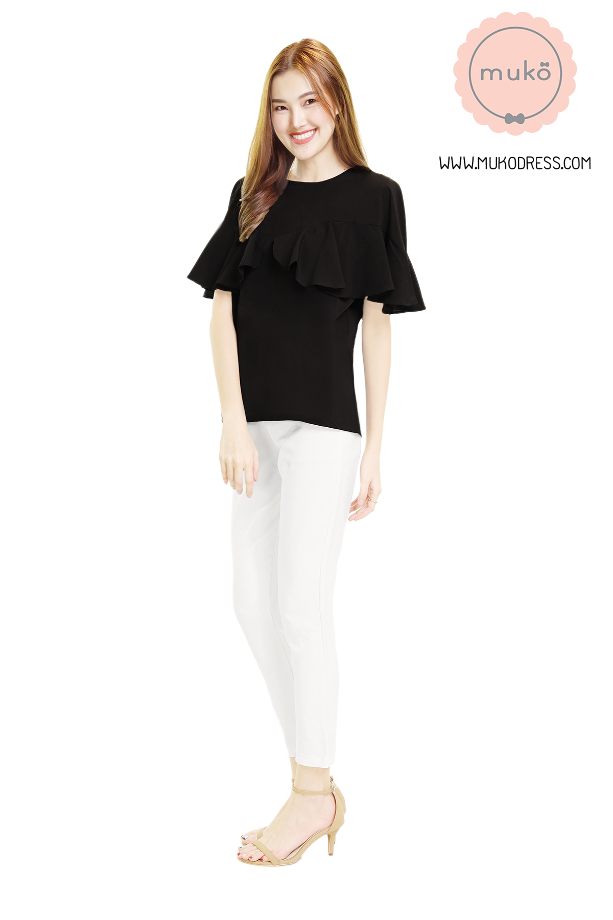 Muko Queen B เสื้อเปิดให้นม BSL11-006 ดำ Muko Queen B เสื้อเปิดให้นม BSL11-006 ดำ
