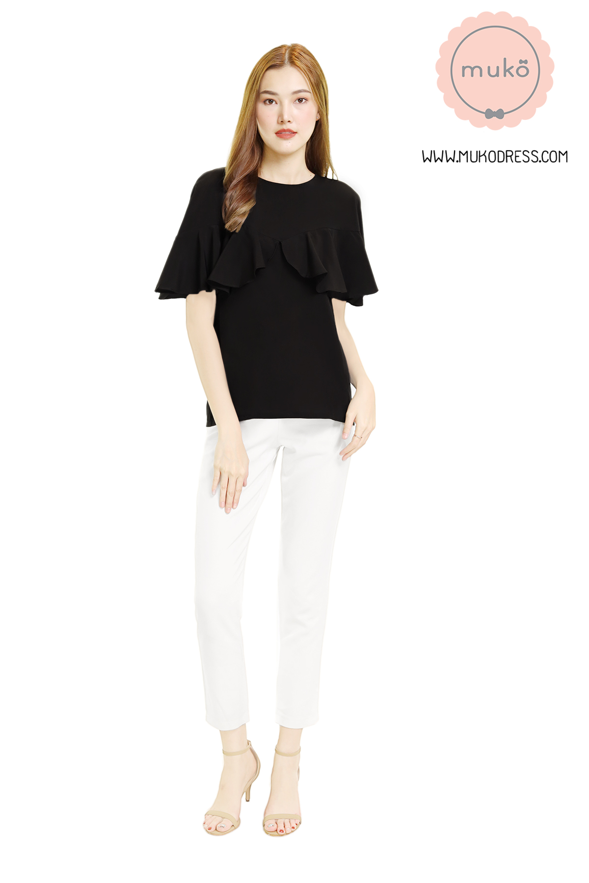 Muko Queen B เสื้อเปิดให้นม BSL11-006 ดำ Muko Queen B เสื้อเปิดให้นม BSL11-006 ดำ