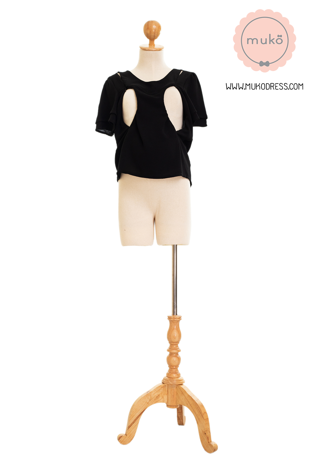 Muko BeHers เสื้อเปิดให้นม BSL16-002 แขนสั้นต่ออกเว้าไหล่