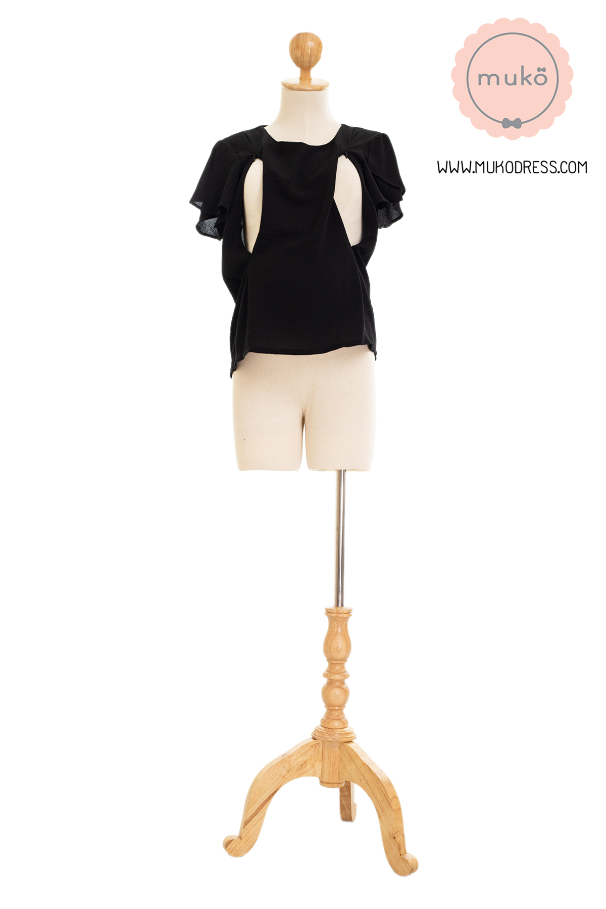 Muko BeHers เสื้อเปิดให้นม BSL16-017 เสื้อแขนสั้นหยดน้ำหลัง