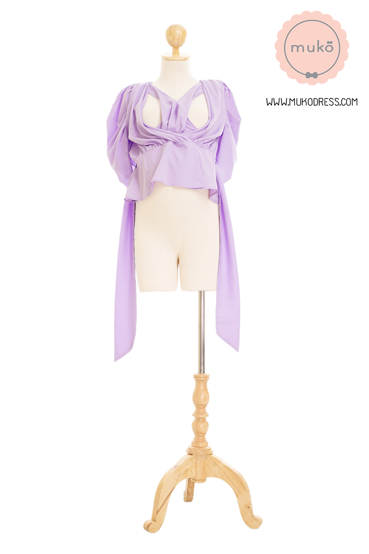 Muko Averly เสื้อเปิดให้นม BSL20-003 ม่วงลาเวนเดอร์