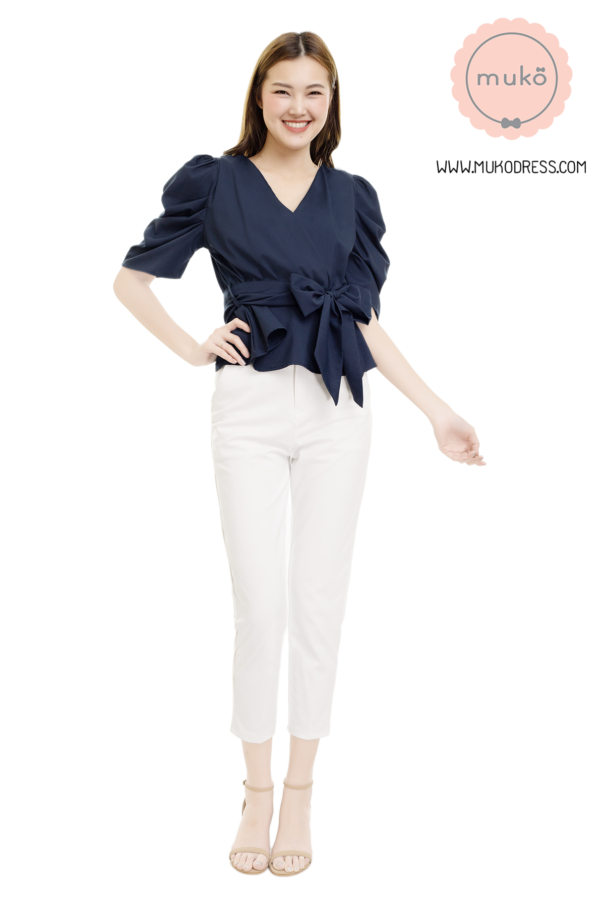 Muko Averly เสื้อเปิดให้นม BSL20-007 กรมท่า
