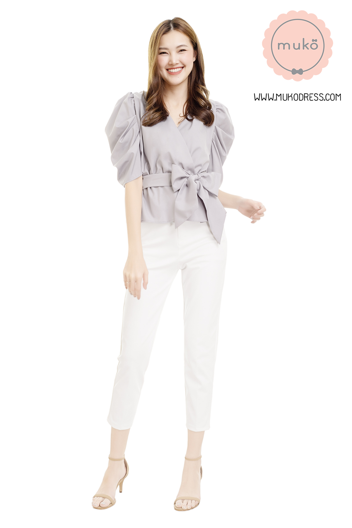 Muko Averly เสื้อเปิดให้นม BSL20-009 เทา