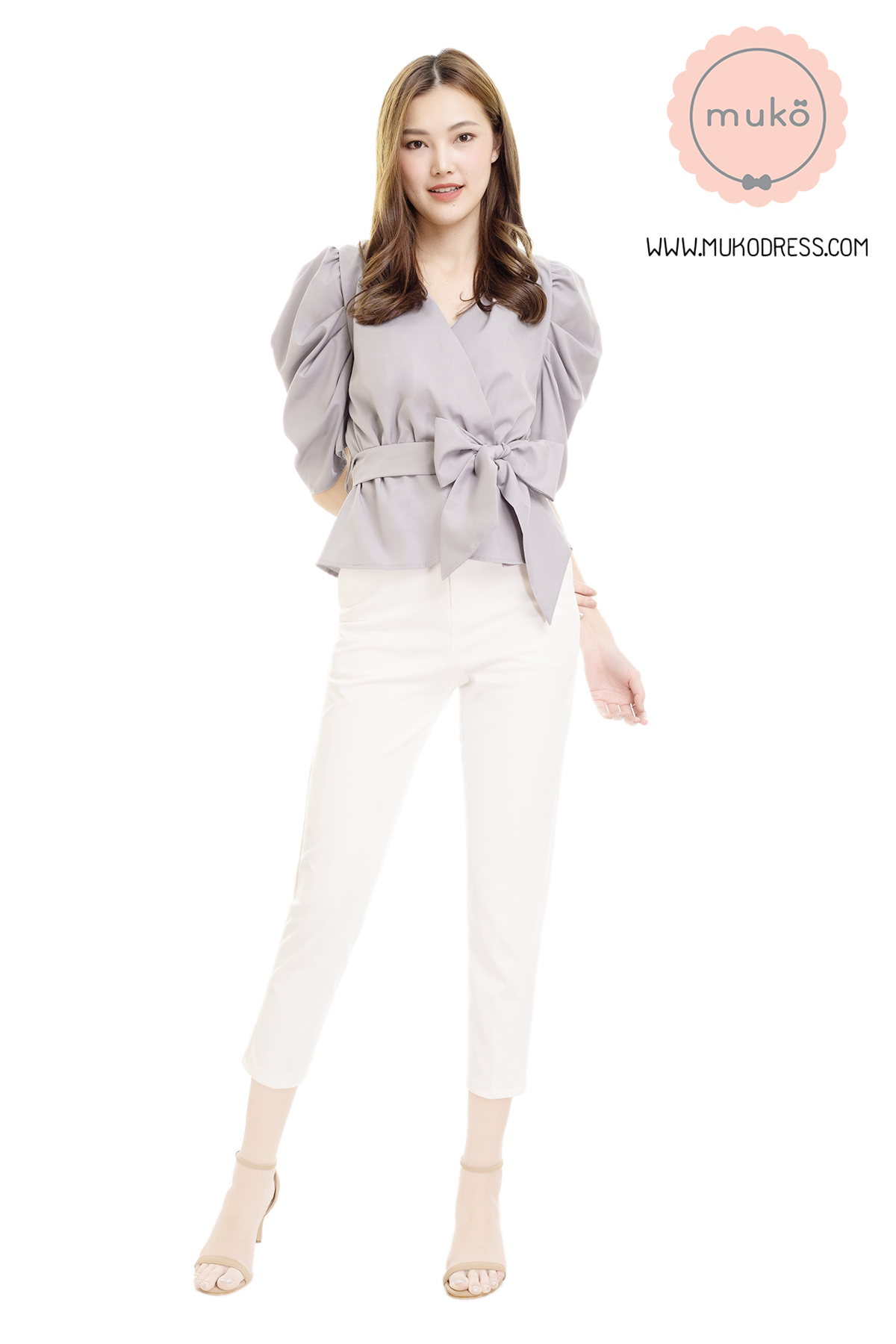 Muko Averly เสื้อเปิดให้นม BSL20-009 เทา