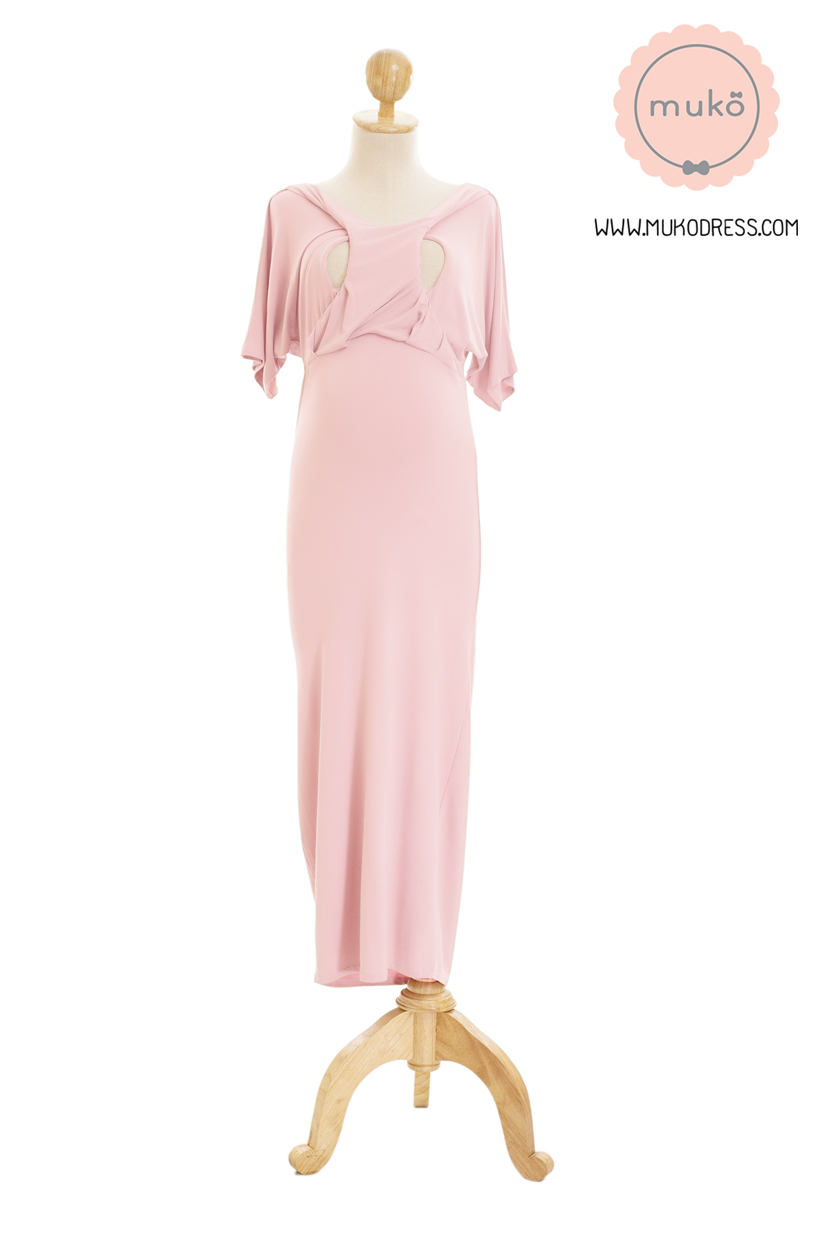 Muko Champagne เดรสเปิดให้นม คลุมท้อง MR05-007 นู๊ด