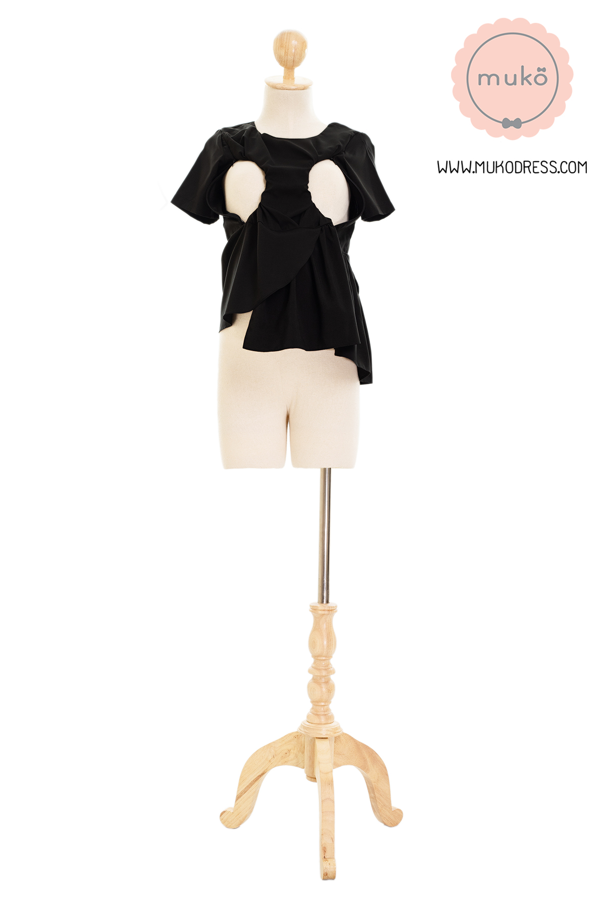 Muko Peony เสื้อเปิดให้นม คลุมท้อง BSL21-001 ดำ