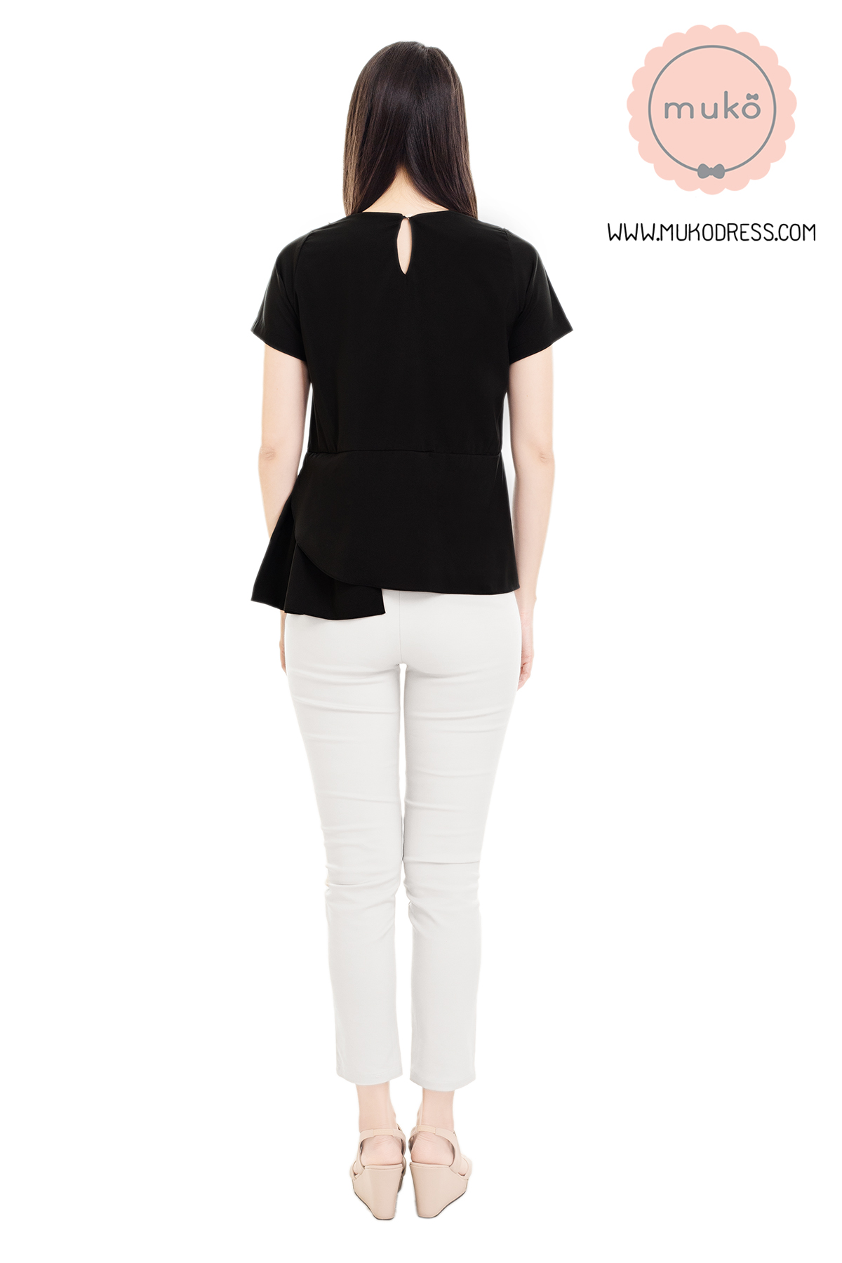Muko Peony เสื้อเปิดให้นม คลุมท้อง BSL21-001 ดำ