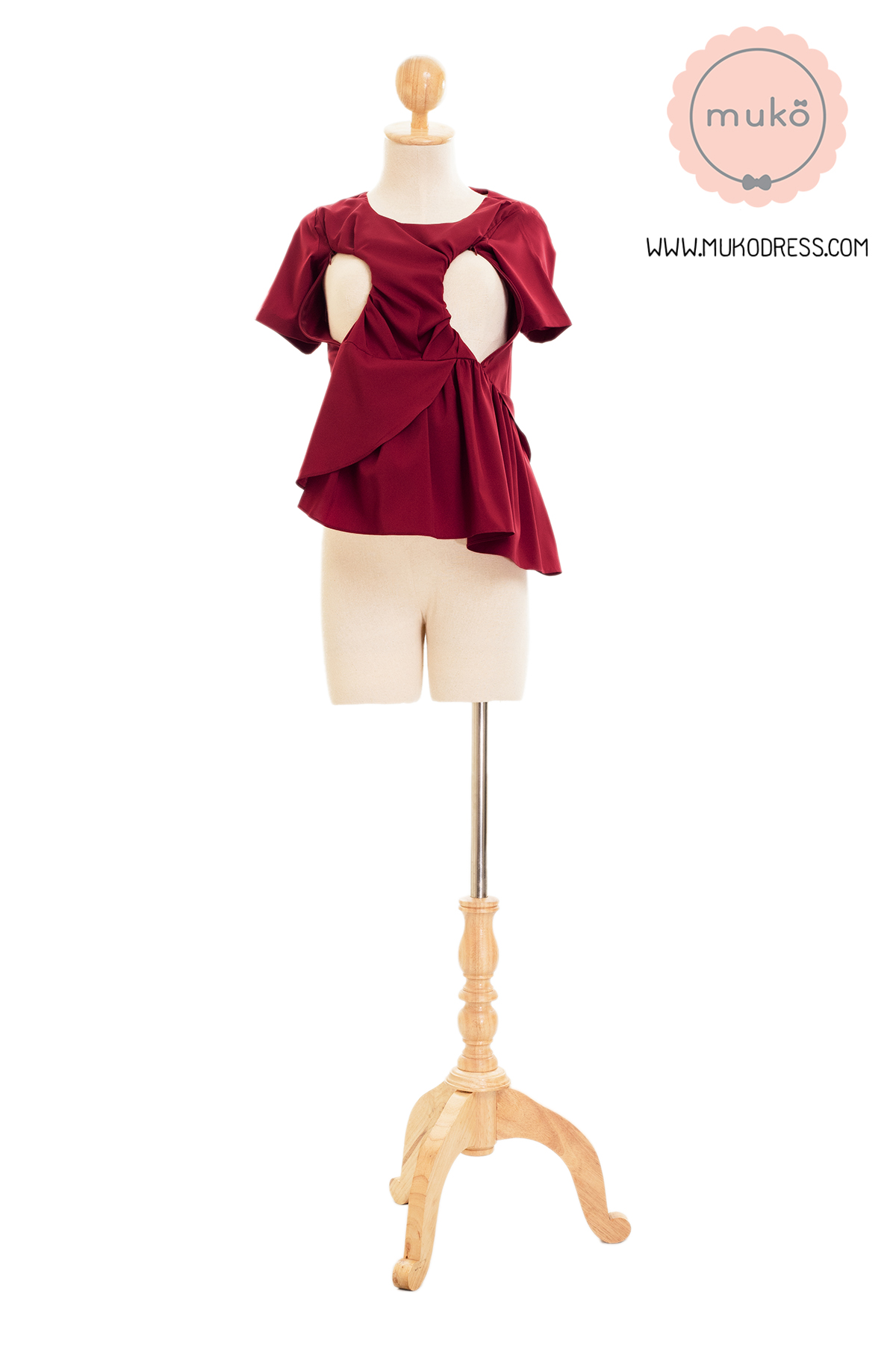 Muko Peony เสื้อเปิดให้นม คลุมท้อง BSL21-003 แดง