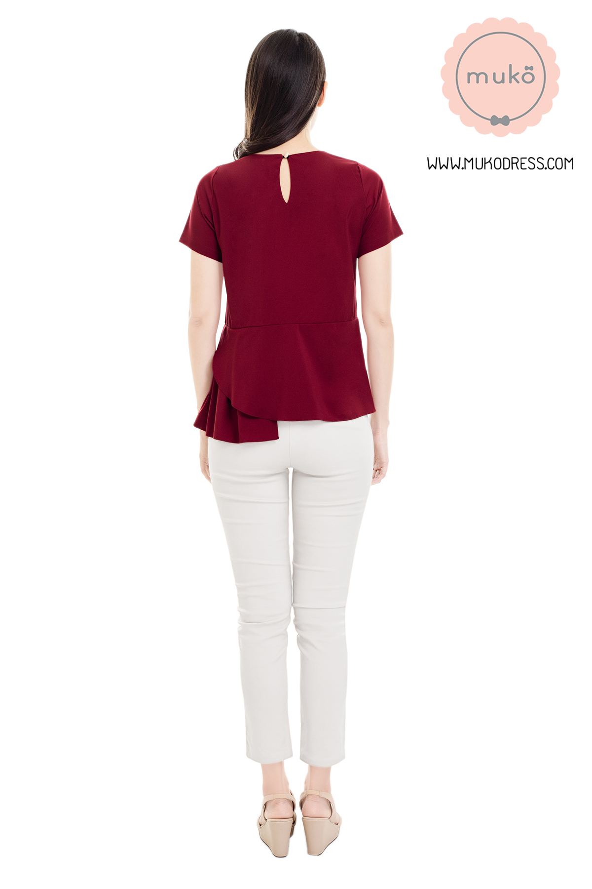 Muko Peony เสื้อเปิดให้นม คลุมท้อง BSL21-003 แดง