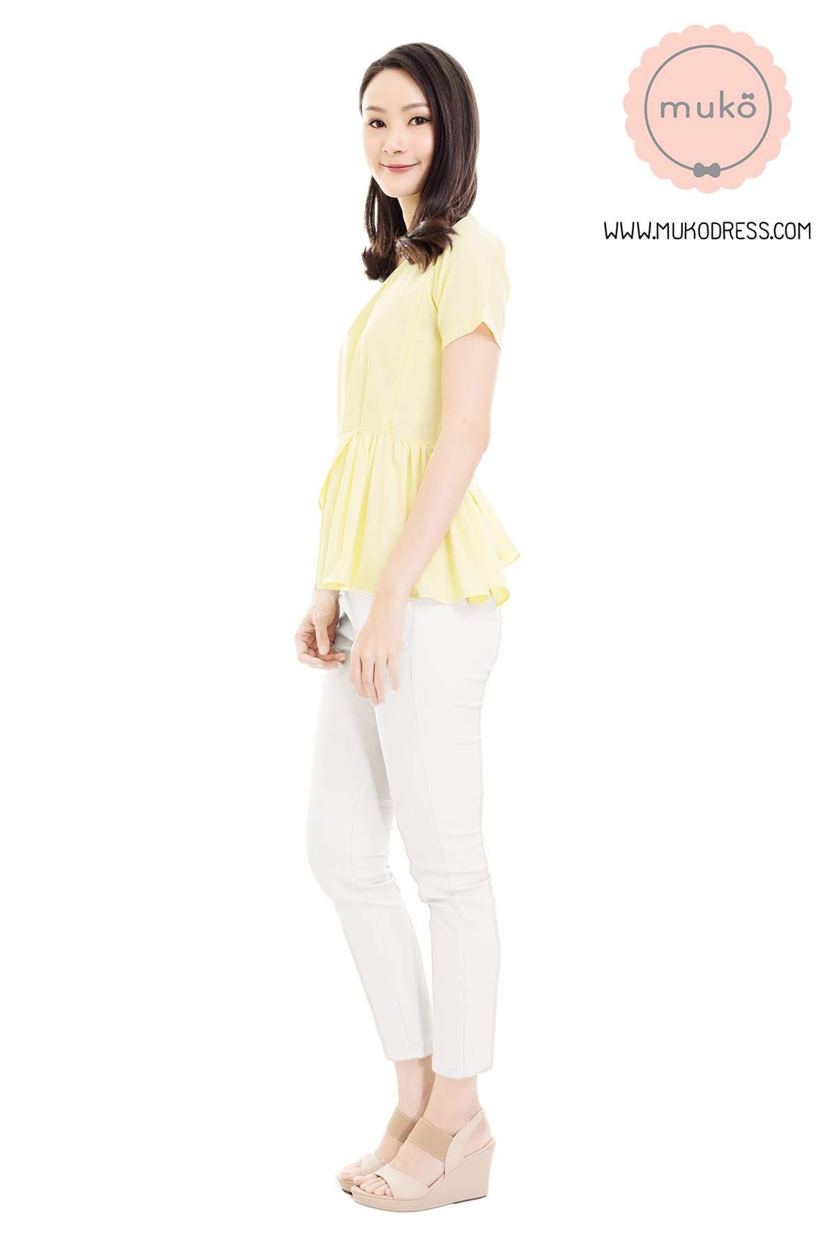 Muko Peony เสื้อเปิดให้นม คลุมท้อง BSL21-006 เหลือง