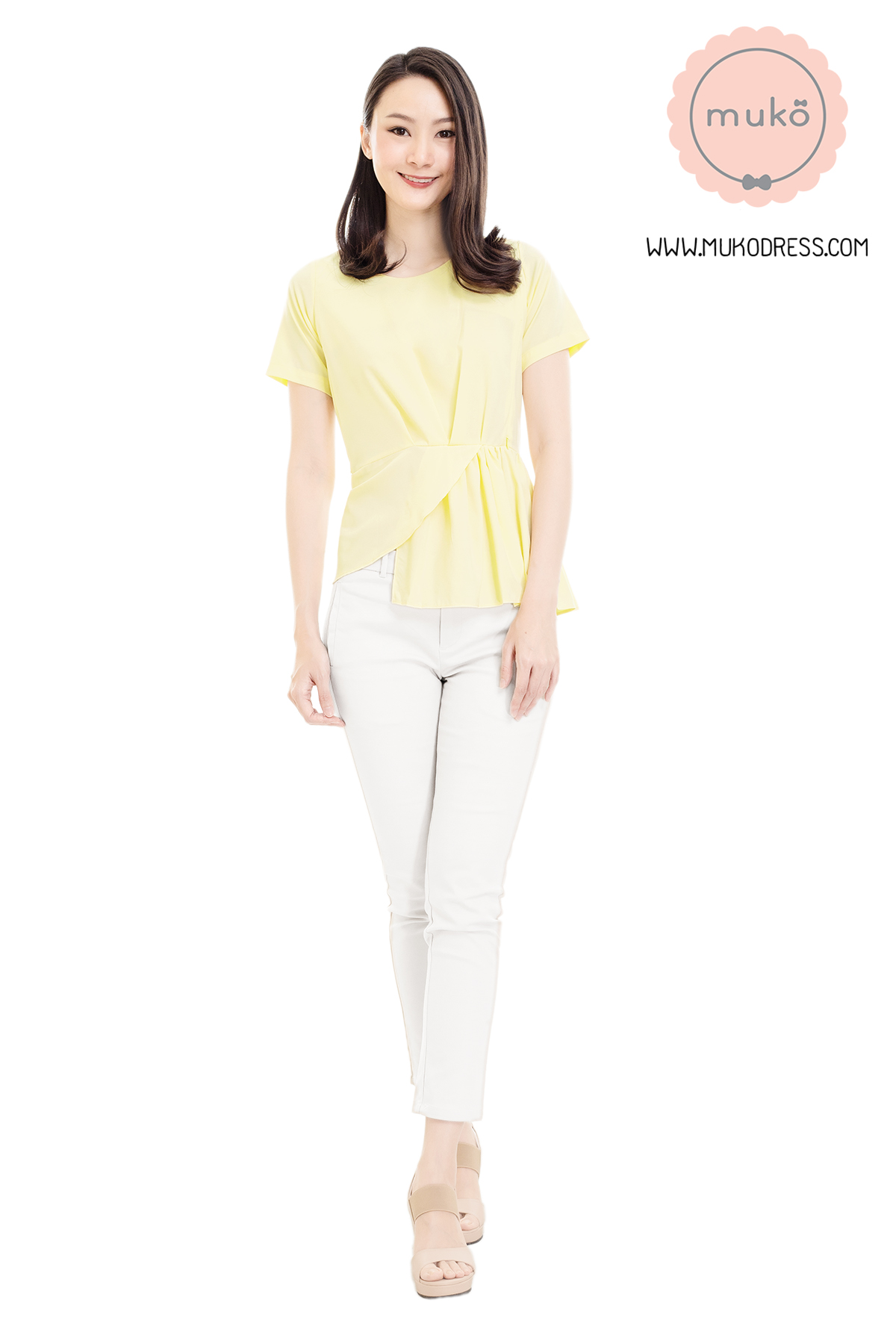 Muko Peony เสื้อเปิดให้นม คลุมท้อง BSL21-006 เหลือง
