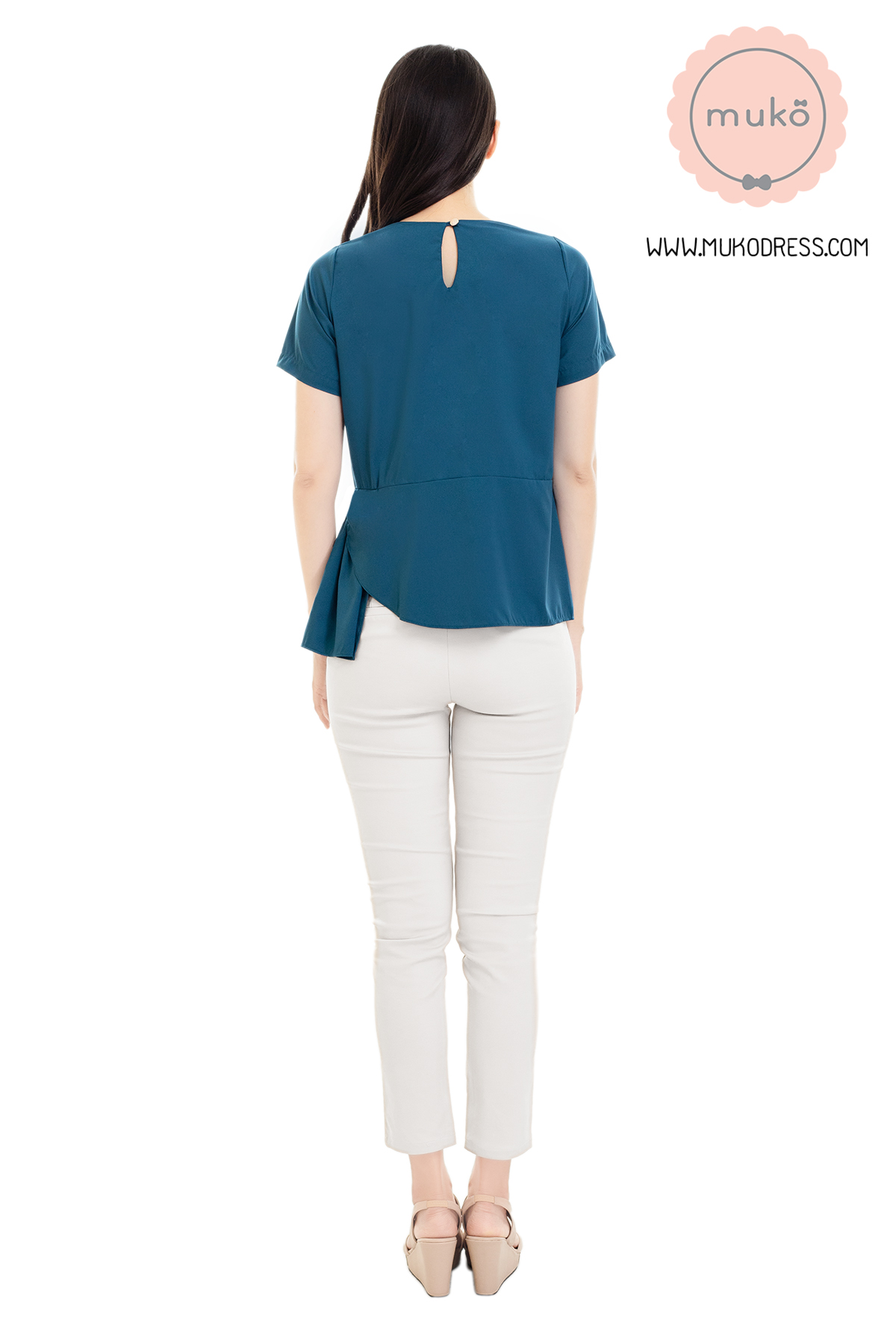 Muko Peony เสื้อเปิดให้นม คลุมท้อง BSL21-007 ฟ้าทะเล