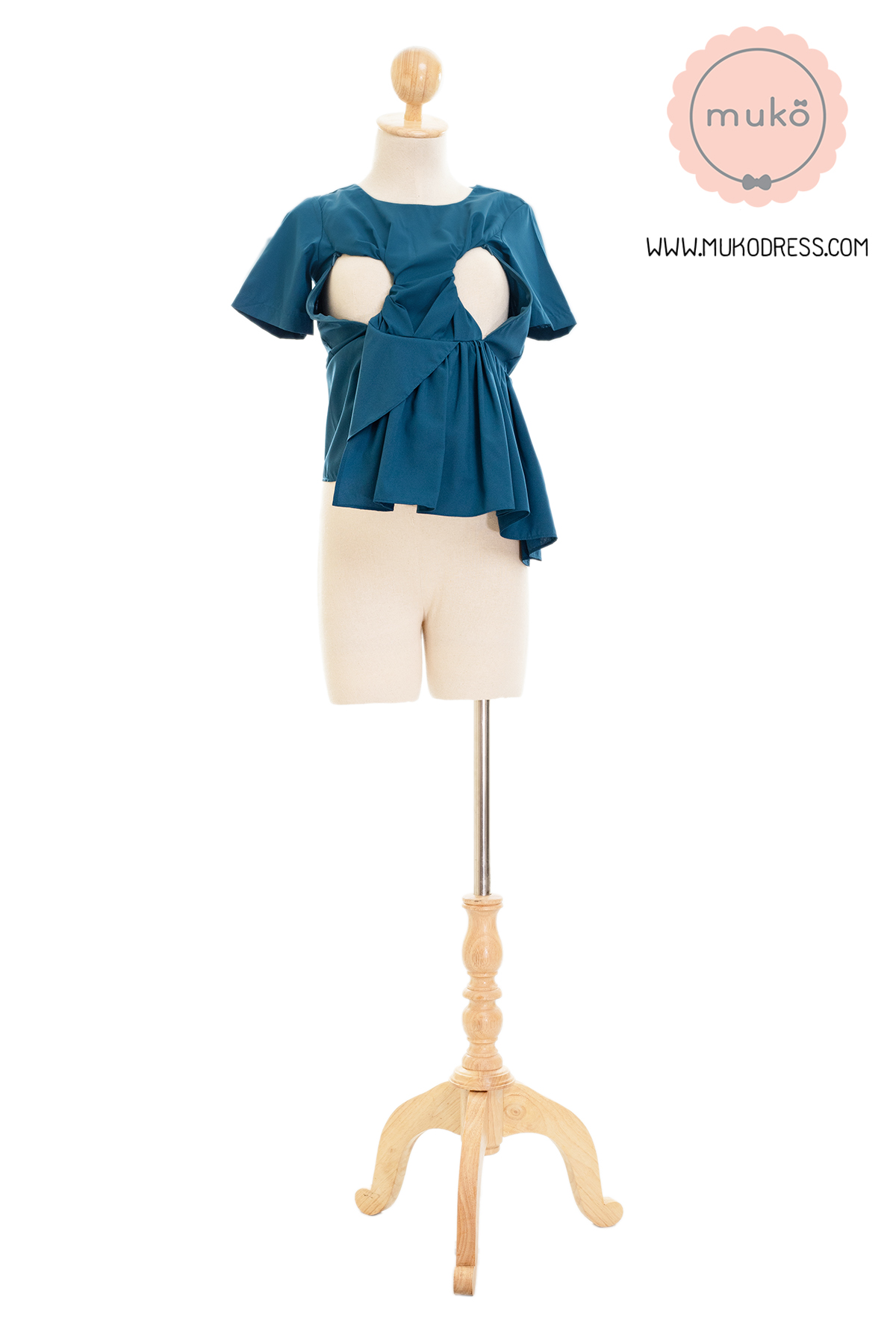 Muko Peony เสื้อเปิดให้นม คลุมท้อง BSL21-007 ฟ้าทะเล