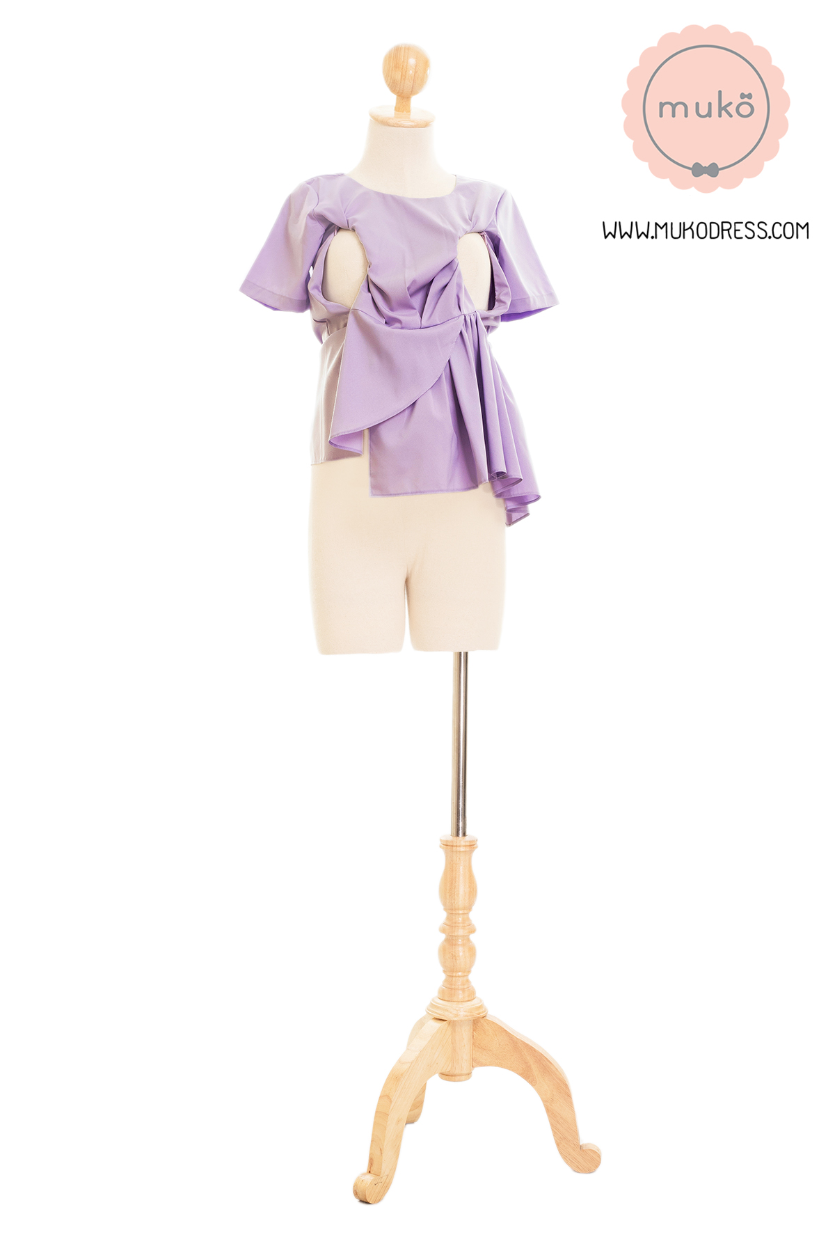 Muko Peony เสื้อเปิดให้นม คลุมท้อง BSL21-008 ม่วงนม