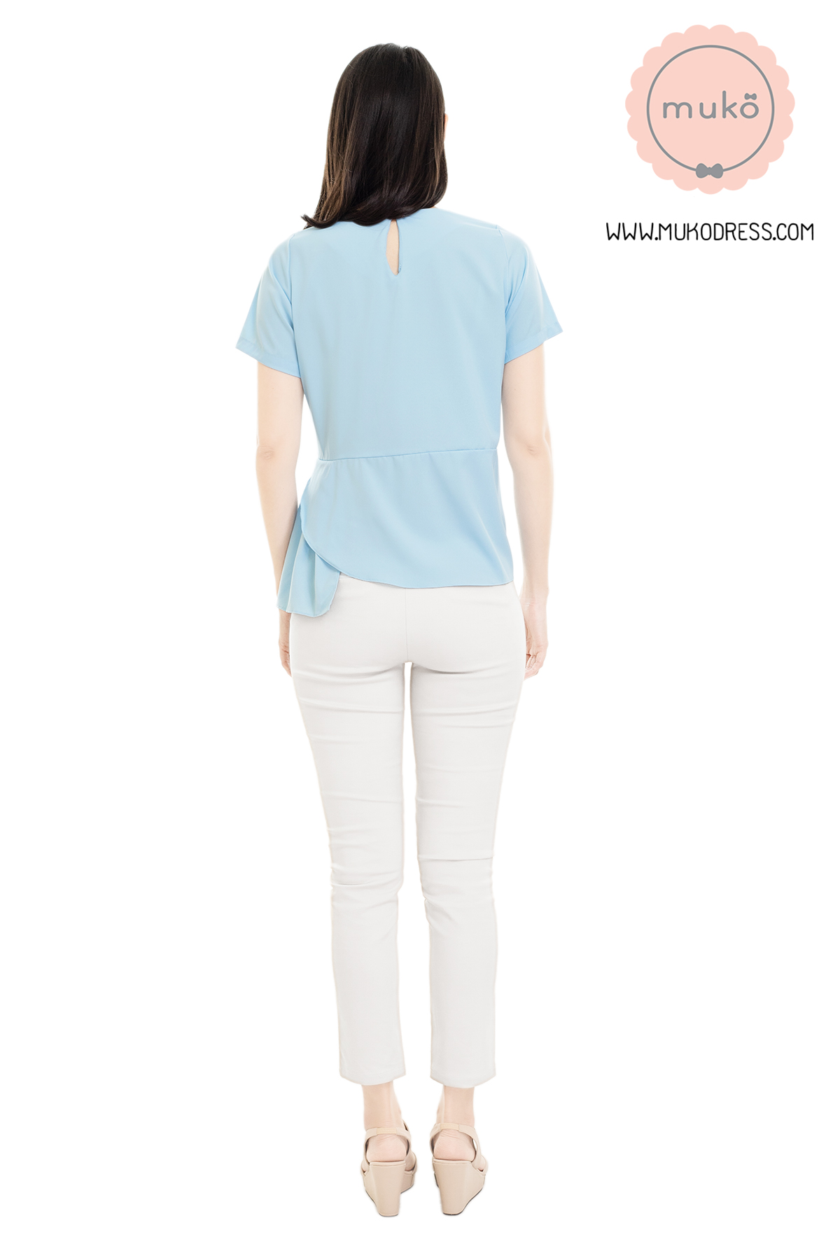 Muko Peony เสื้อเปิดให้นม คลุมท้อง BSL21-009 ฟ้านม