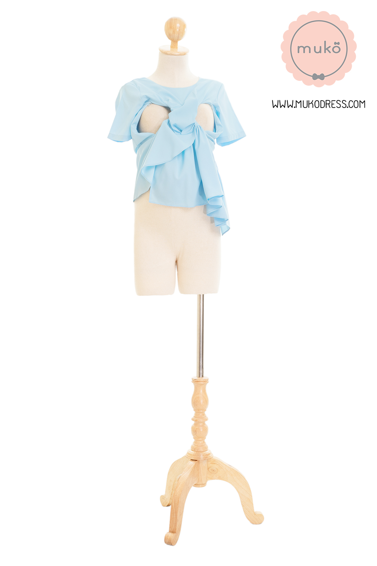 Muko Peony เสื้อเปิดให้นม คลุมท้อง BSL21-009 ฟ้านม