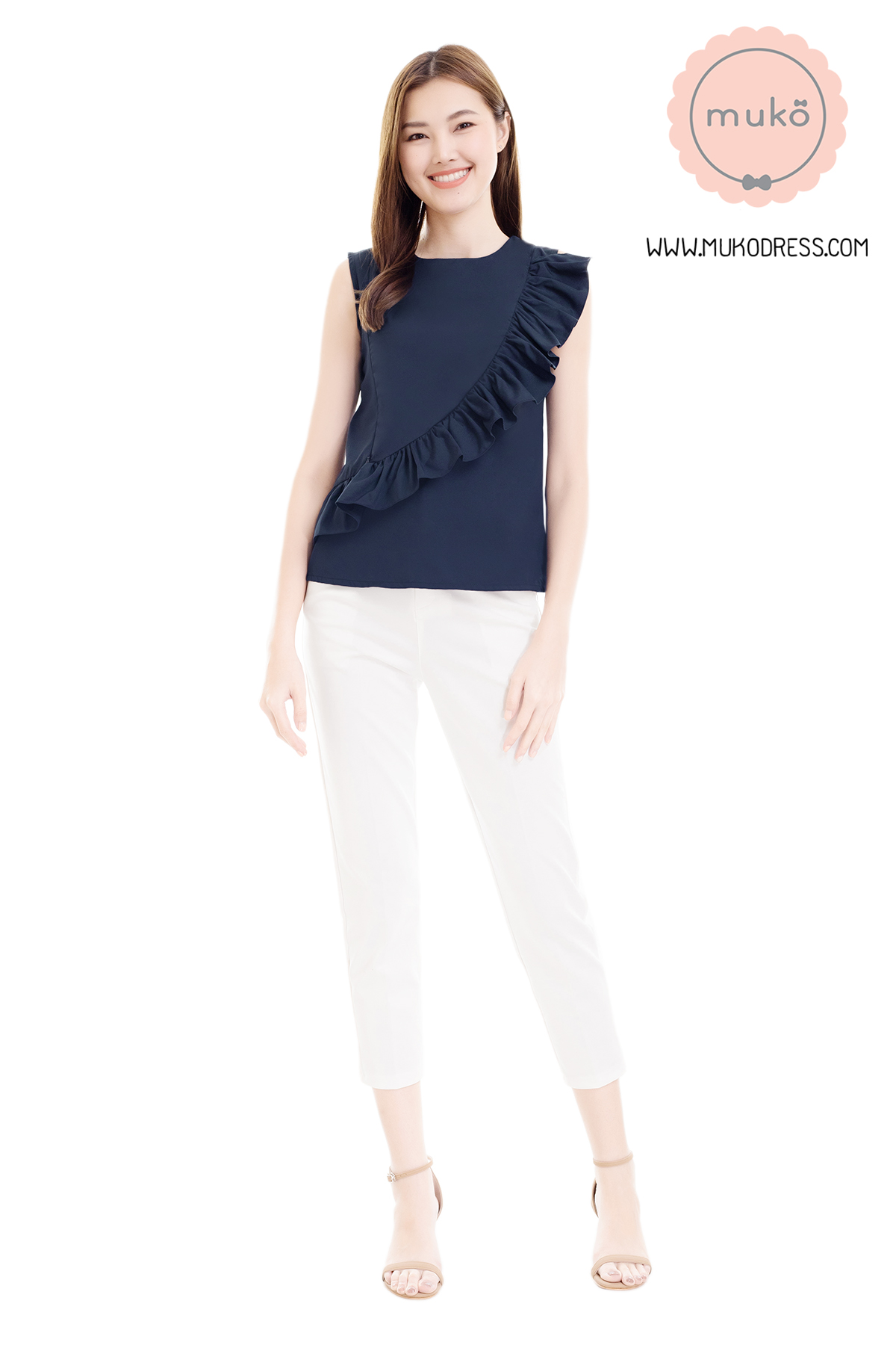Muko Kayla เสื้อเปิดให้นม BSL17-006 กรมท่า
