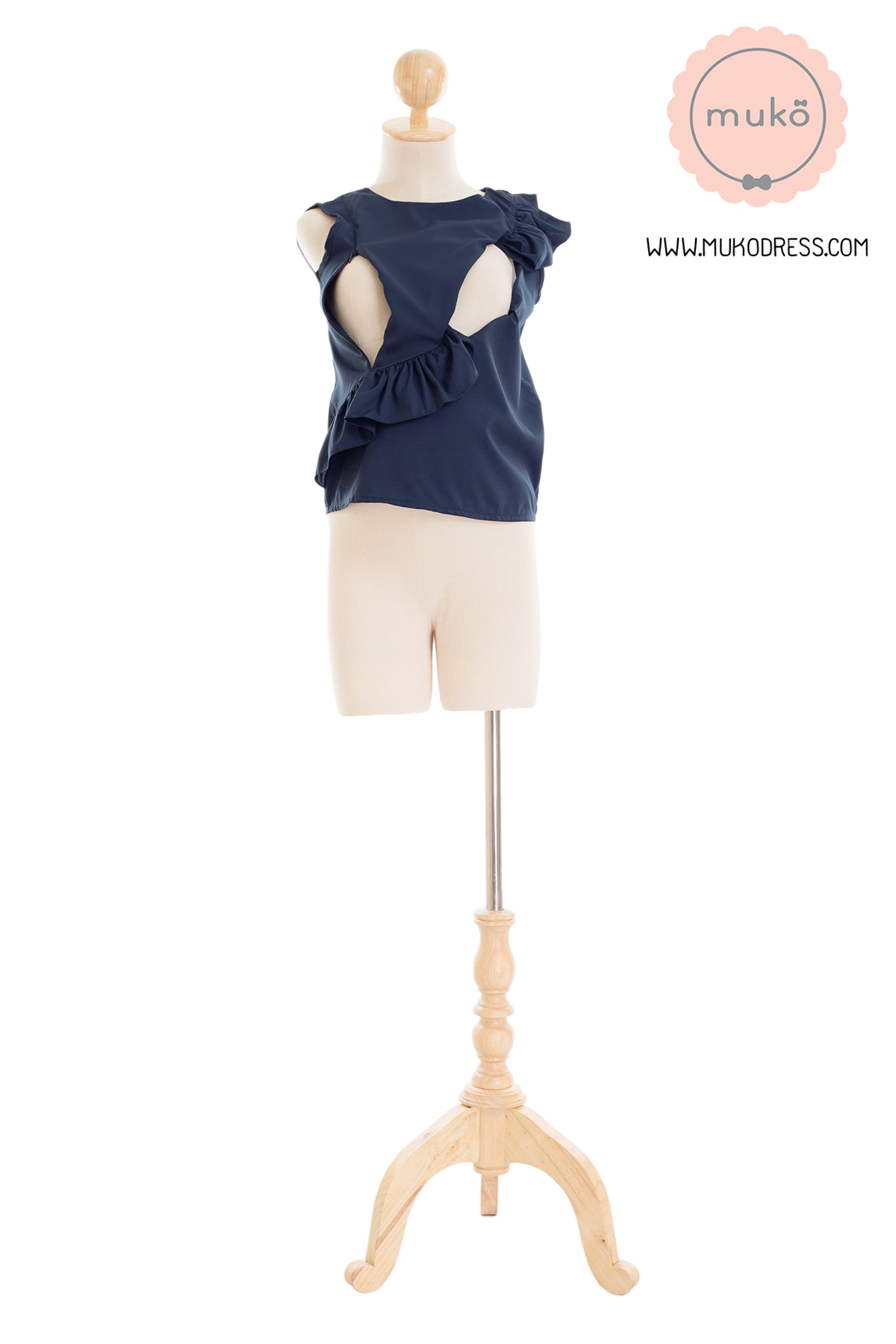 Muko Kayla เสื้อเปิดให้นม BSL17-006 กรมท่า