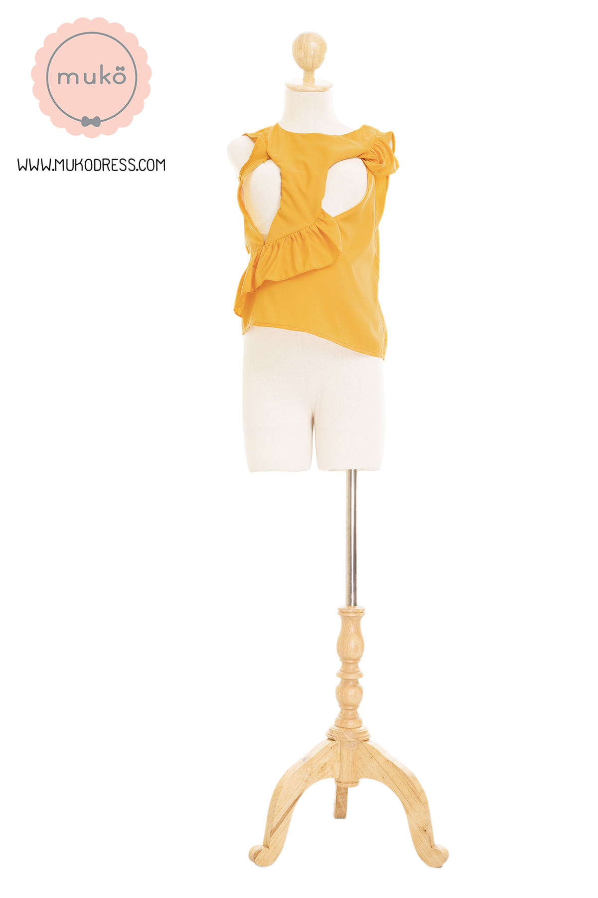Muko Kayla เสื้อเปิดให้นม BSL17-008 เหลืองมัสตาร์ด