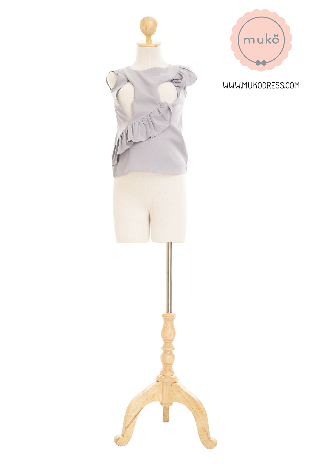Muko Kayla เสื้อเปิดให้นม BSL17-012 เทา