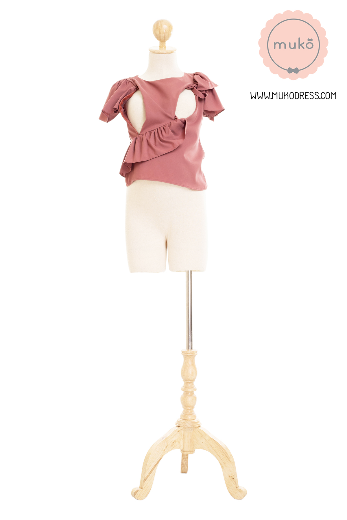 Muko Kaylie เสื้อเปิดให้นม BSL19-001 กะปิเข้ม