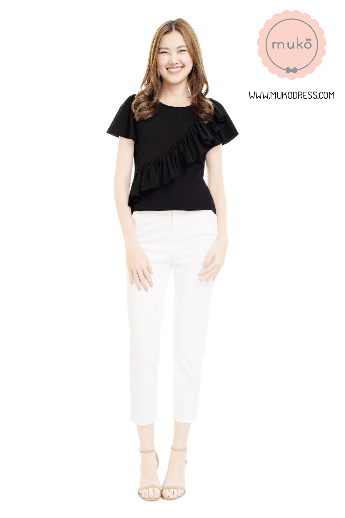 Muko Kaylie เสื้อเปิดให้นม BSL19-004 ดำ