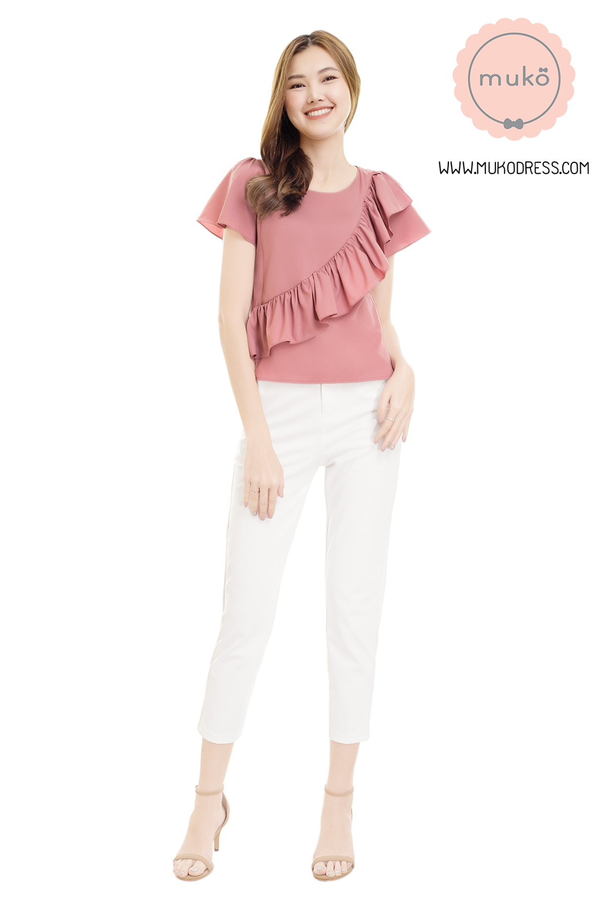 Muko Kaylie เสื้อเปิดให้นม BSL19-010 กะปิ