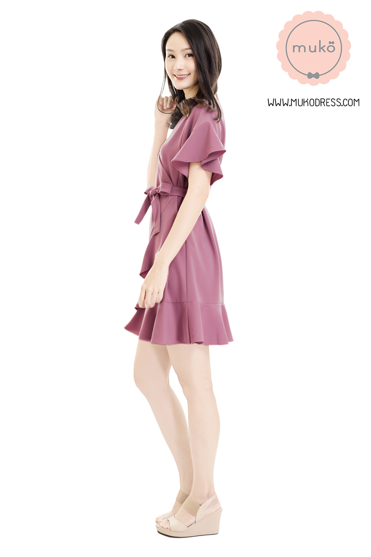 Muko Malyne เดรสเปิดให้นม คลุมท้อง DZ38-008 กะปิ