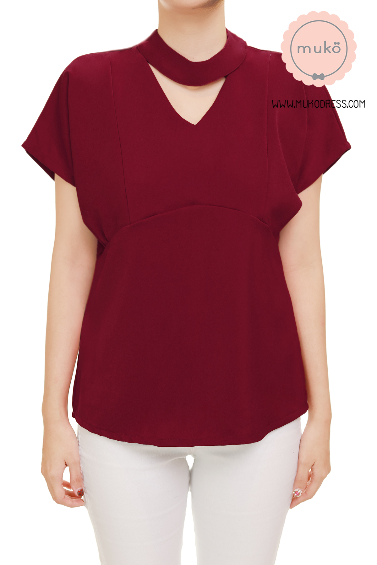 Muko Paris เสื้อคลุมท้อง เปิดให้นม BSL15-005 สีแดงหมู Muko Paris เสื้อคลุมท้อง เปิดให้นม BSL15-005 สีแดงหมู