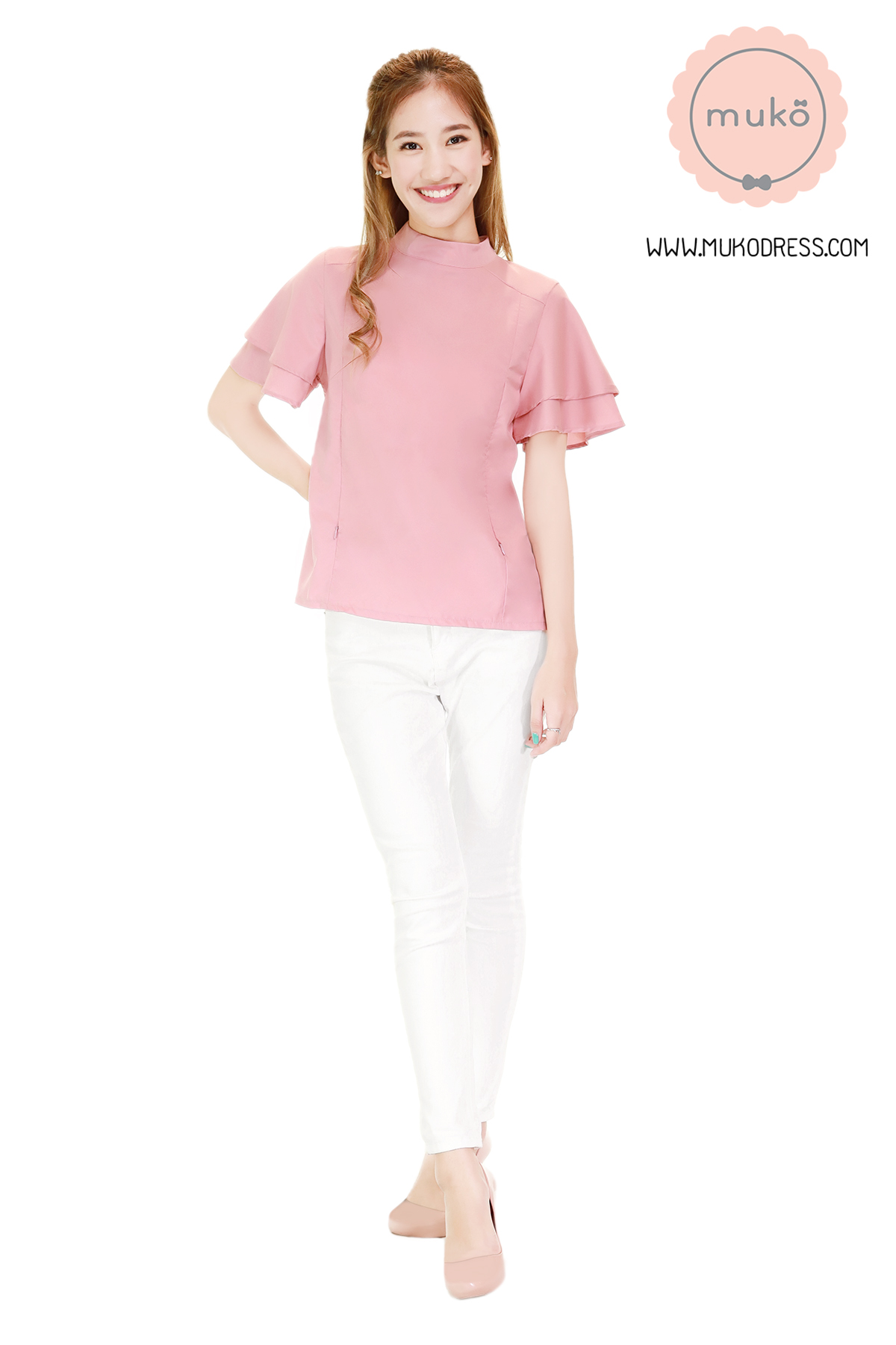 Muko Stella เสื้อเปิดให้นม BSL13-001 สีกะปิ Muko Stella เสื้อเปิดให้นม BSL13-001 สีกะปิ