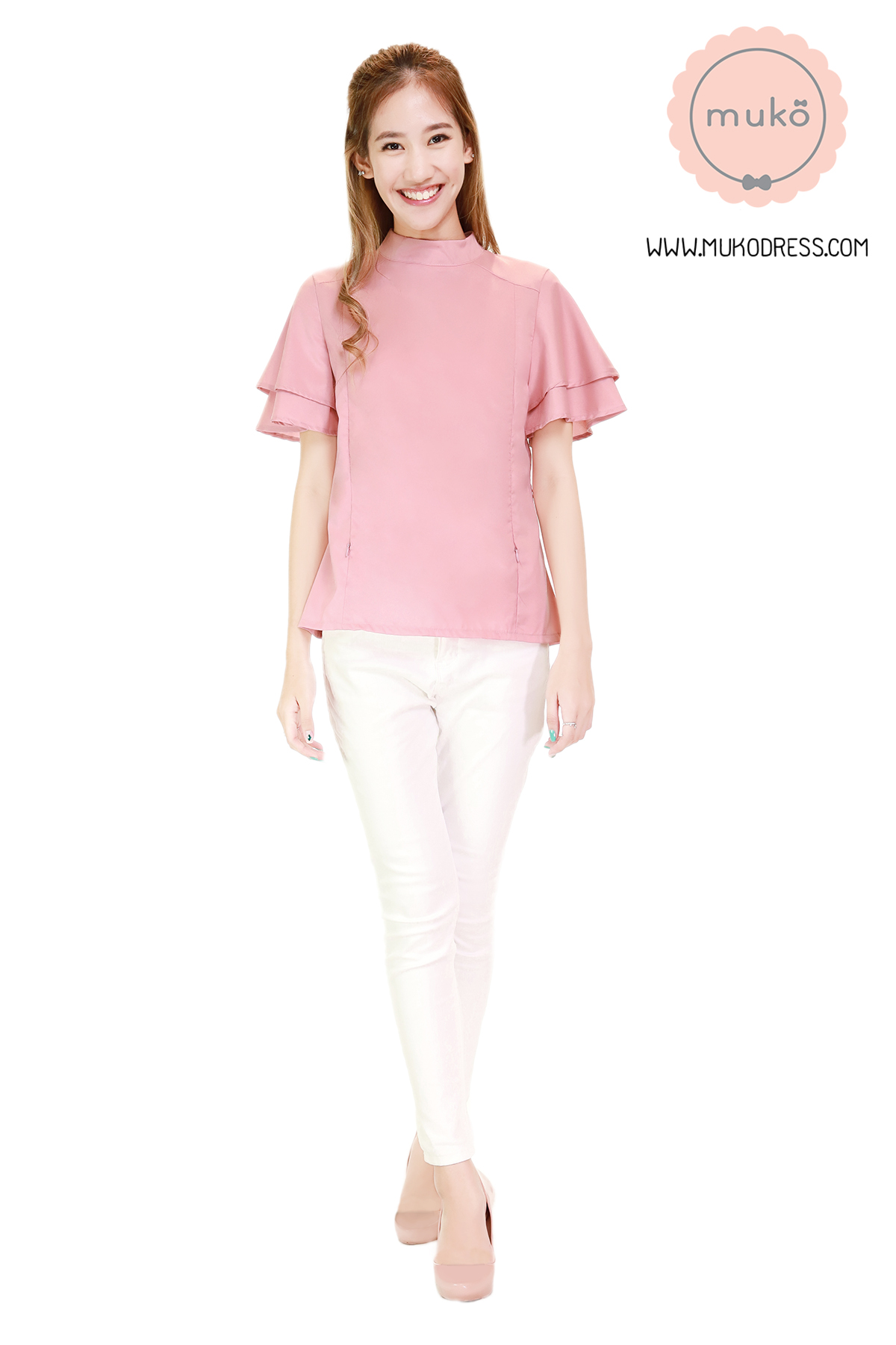 Muko Stella เสื้อเปิดให้นม BSL13-001 สีกะปิ Muko Stella เสื้อเปิดให้นม BSL13-001 สีกะปิ