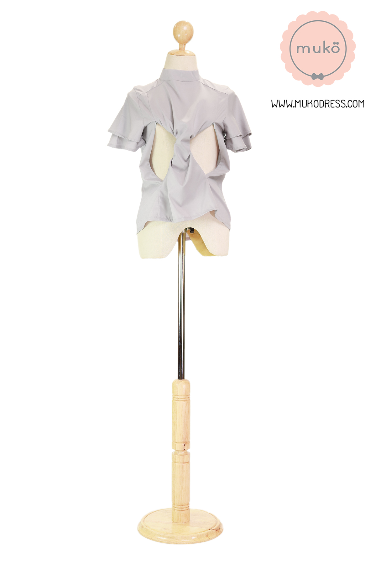 Muko Stella เสื้อเปิดให้นม BSL13-007 สีเทา