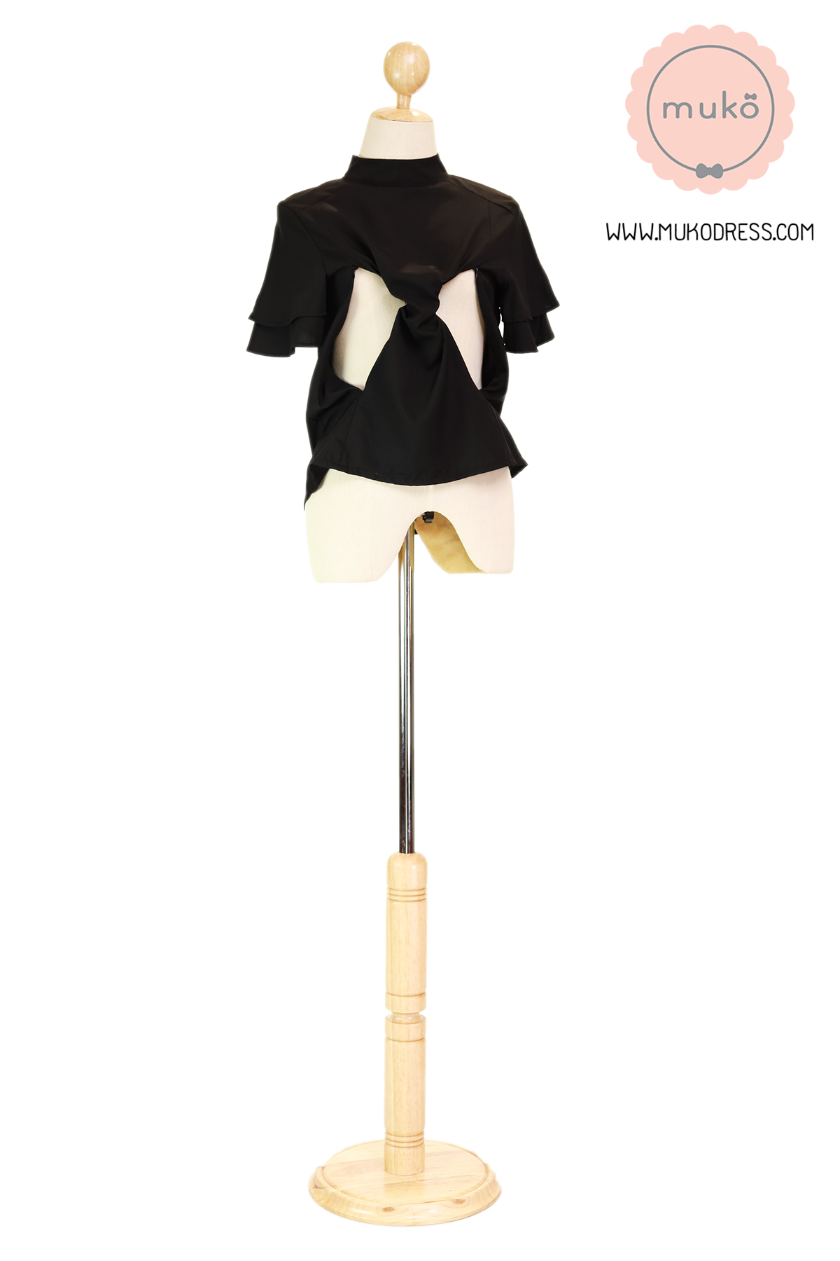 Muko Stella เสื้อเปิดให้นม BSL13-009 สีดำ