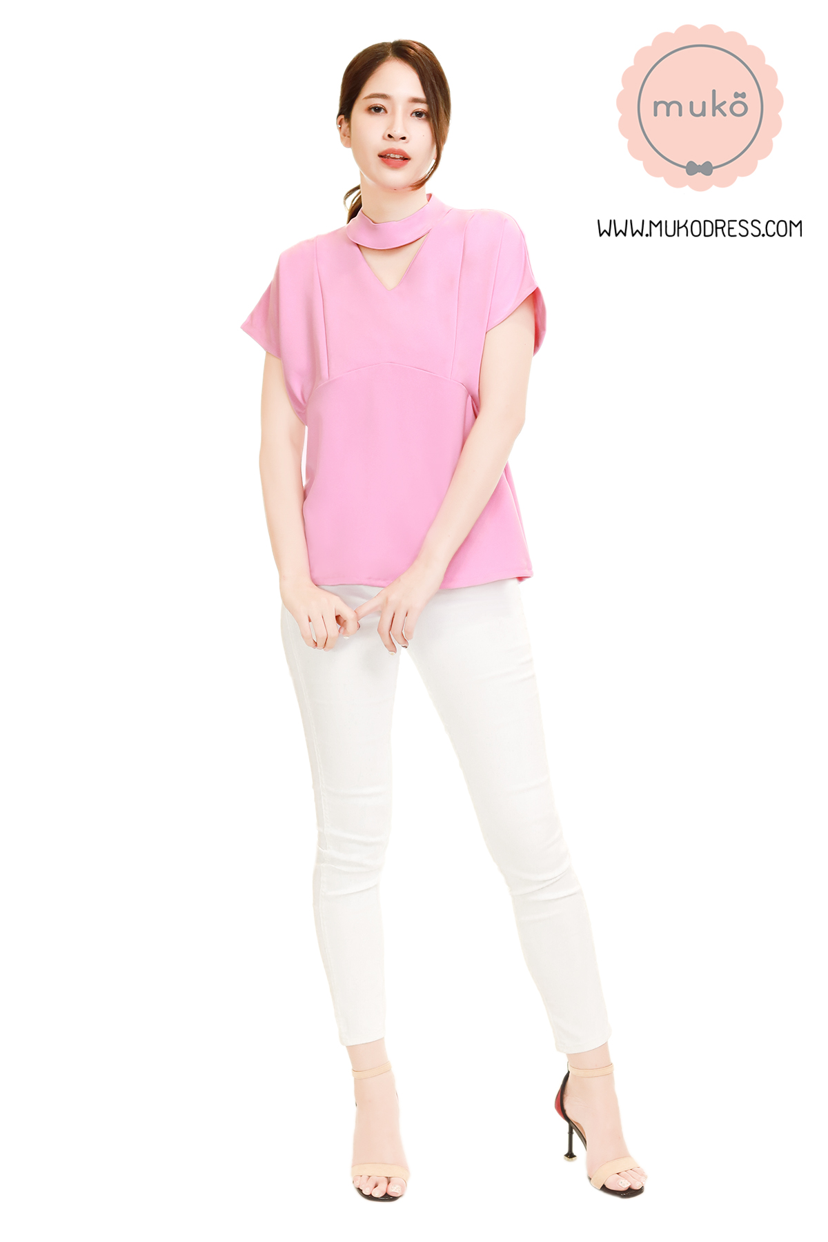 Muko Paris เสื้อคลุมท้อง เปิดให้นม BSL15-002 สีชมพู