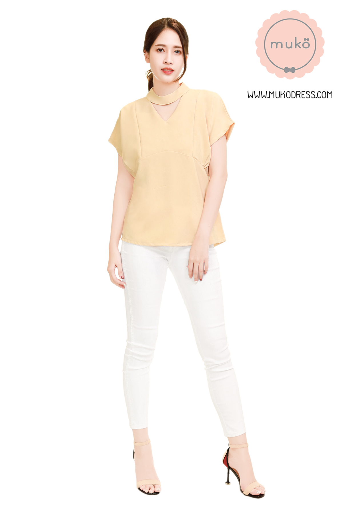 Muko Paris เสื้อคลุมท้อง เปิดให้นม BSL15-010 สีครีม