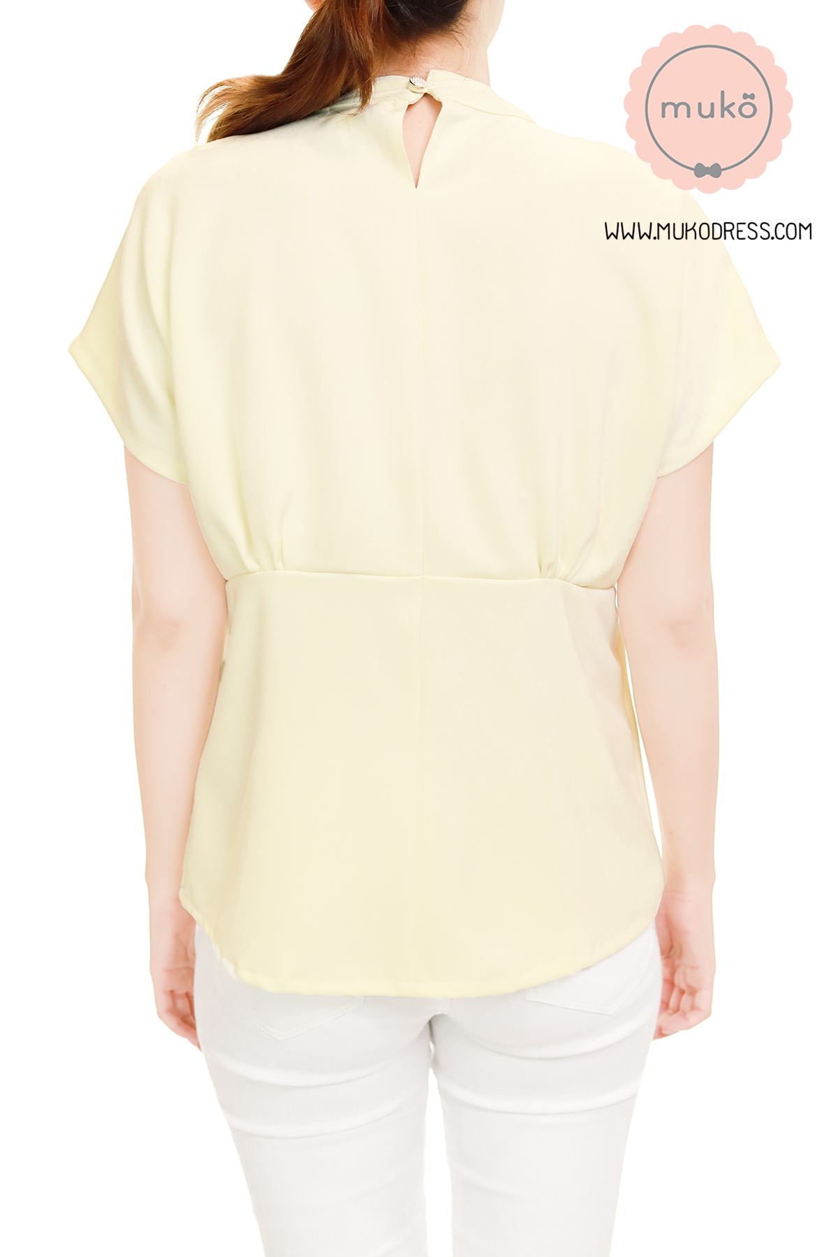 Muko Paris เสื้อคลุมท้อง เปิดให้นม BSL15-011 สีเหลืองอ่อน