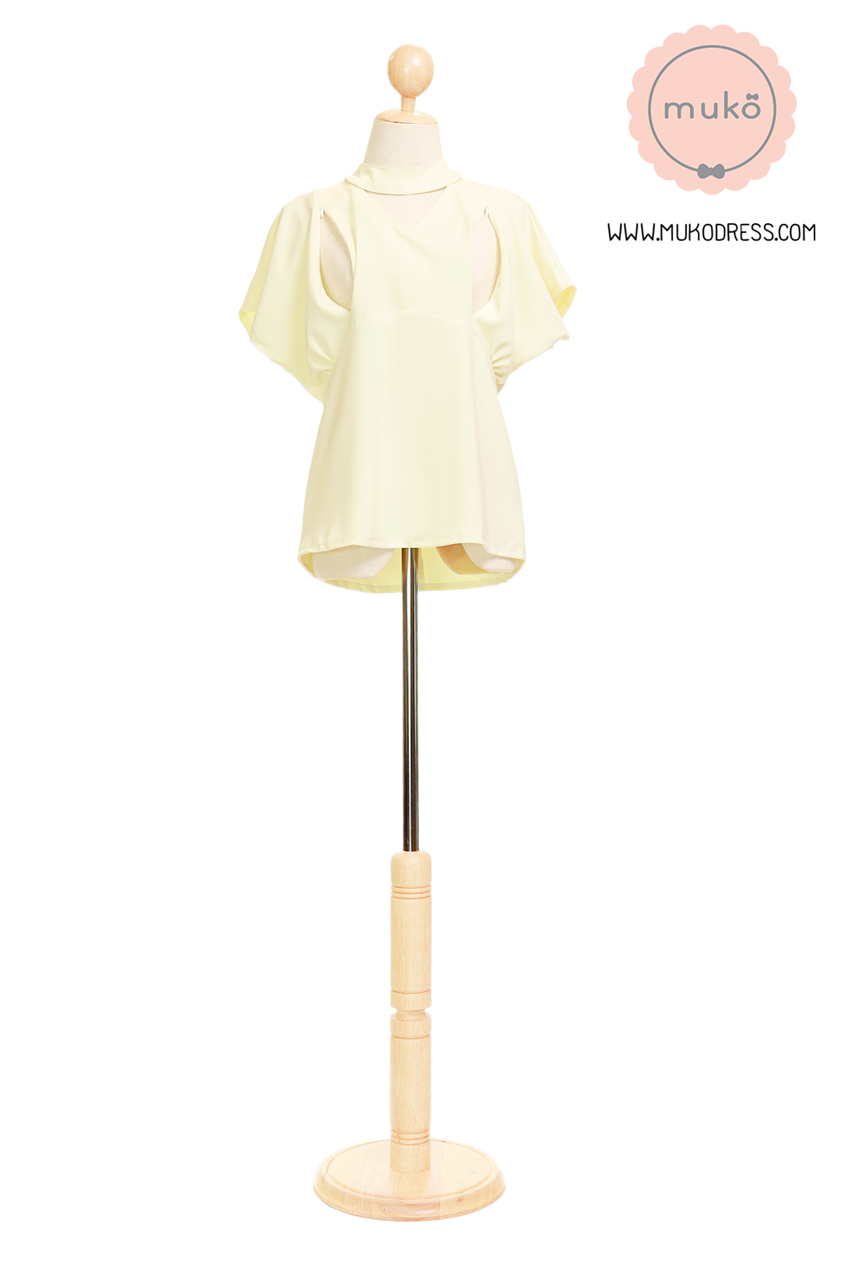 Muko Paris เสื้อคลุมท้อง เปิดให้นม BSL15-011 สีเหลืองอ่อน