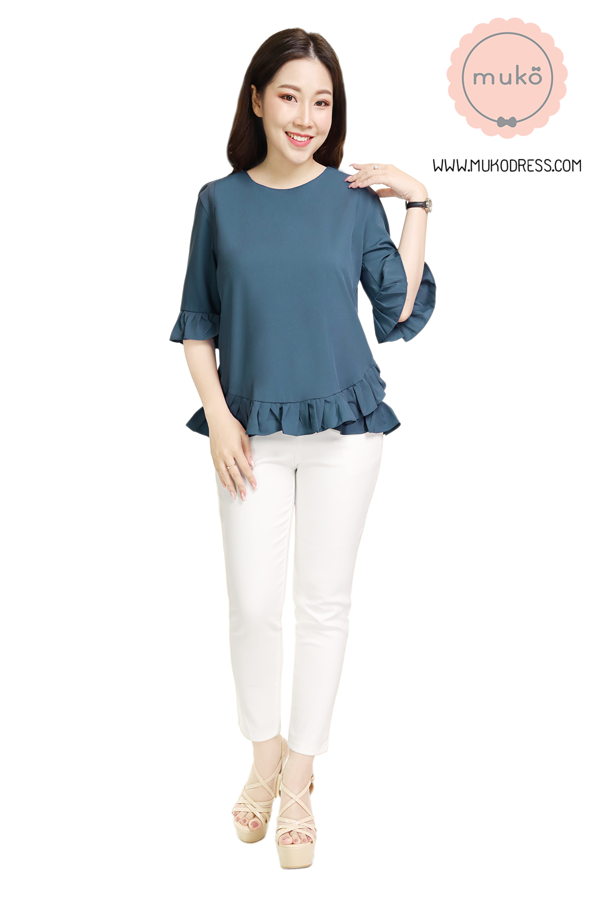 Muko Queens เสื้อให้นม คลุมท้อง BSL09-010 คราม