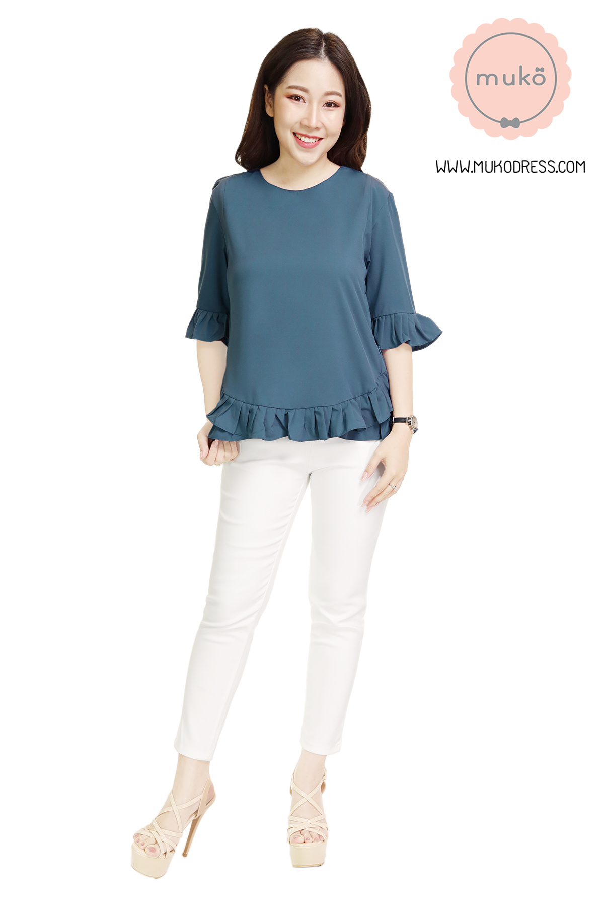Muko Queens เสื้อให้นม คลุมท้อง BSL09-010 คราม