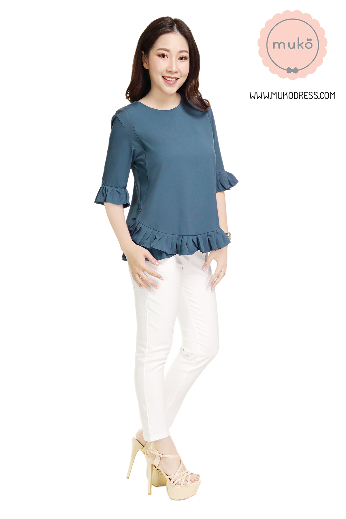 Muko Queens เสื้อให้นม คลุมท้อง BSL09-010 คราม