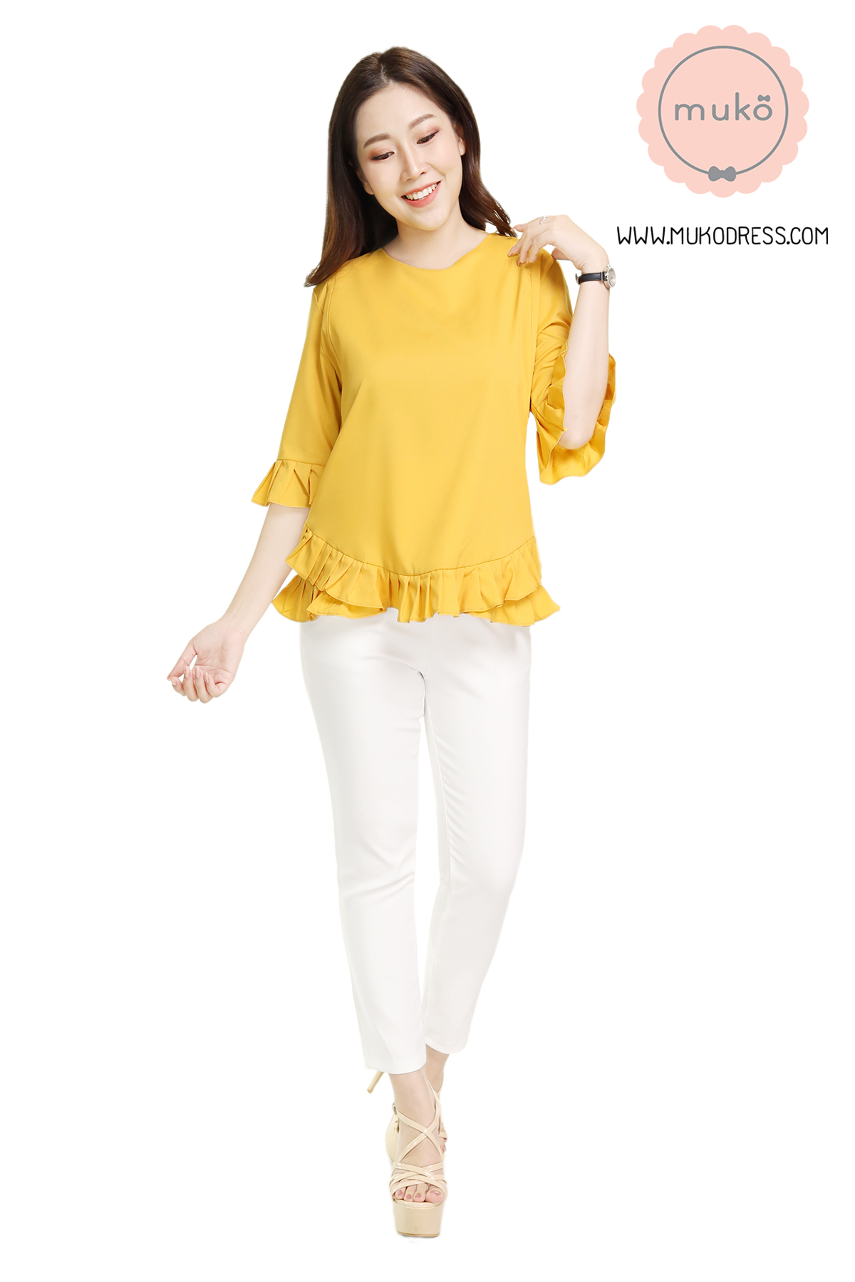 Muko Queens เสื้อให้นม คลุมท้อง BSL09-011 เหลืองมัสตาร์ด