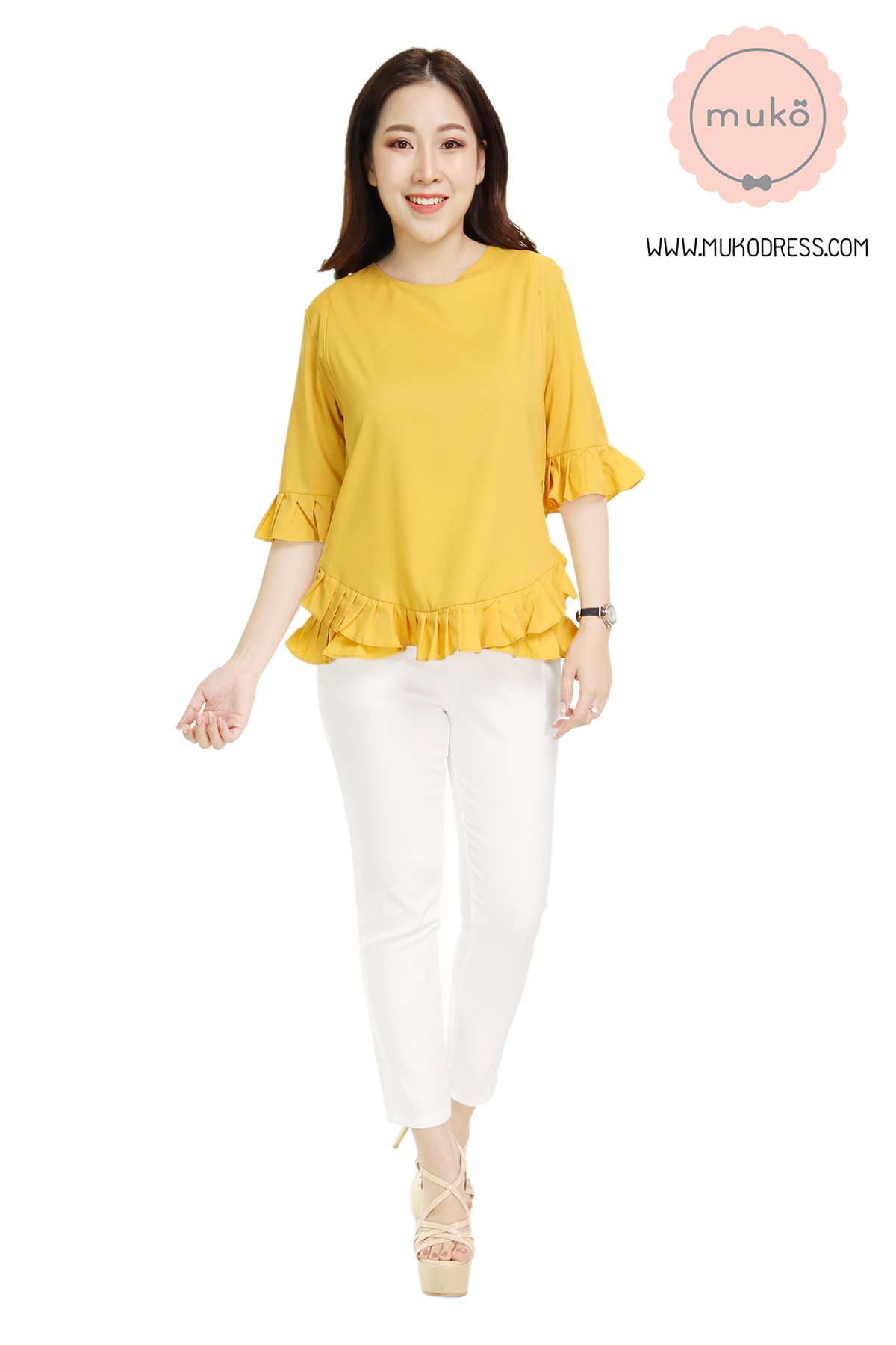 Muko Queens เสื้อให้นม คลุมท้อง BSL09-011 เหลืองมัสตาร์ด