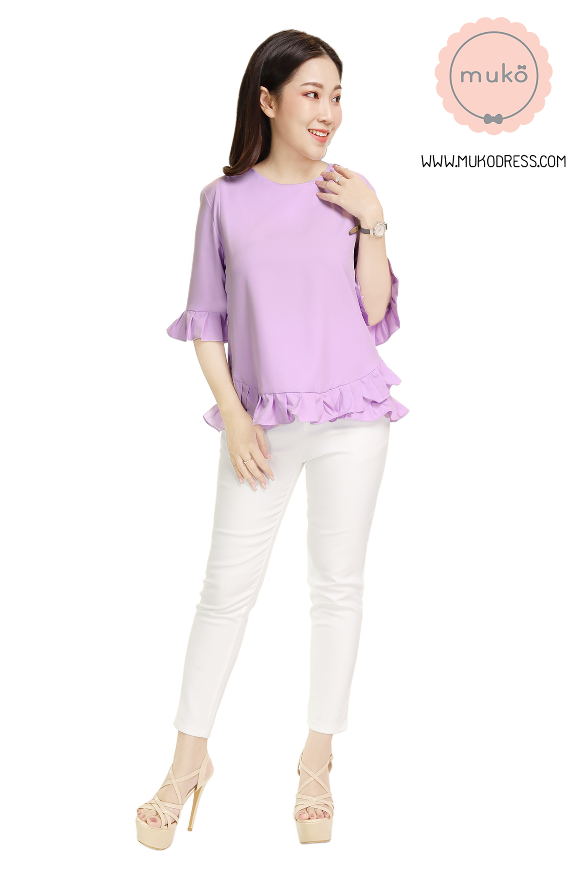 Muko Queens เสื้อให้นม คลุมท้อง BSL09-016 ม่วงนม